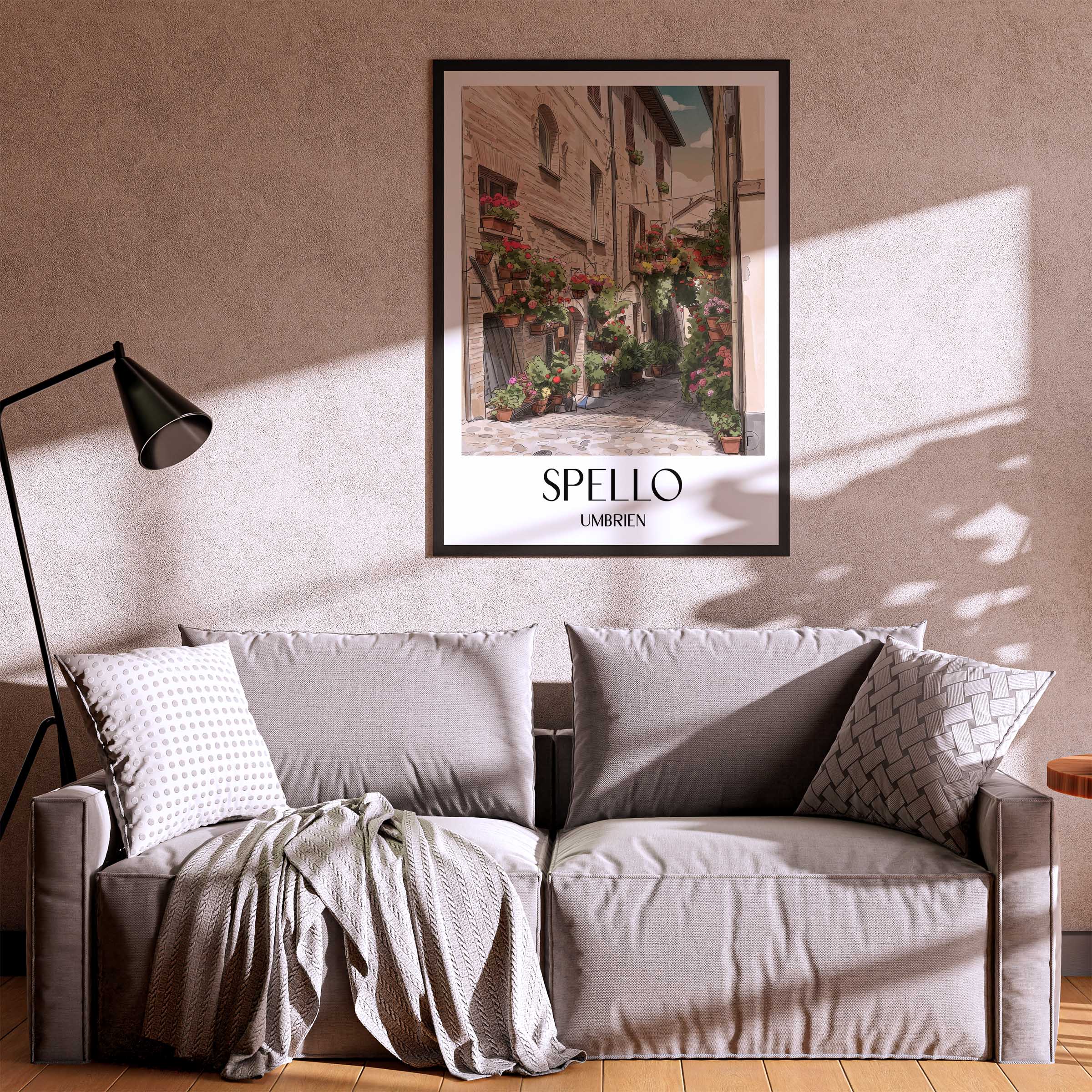spello-umbrien-italien-poster-aquarell
