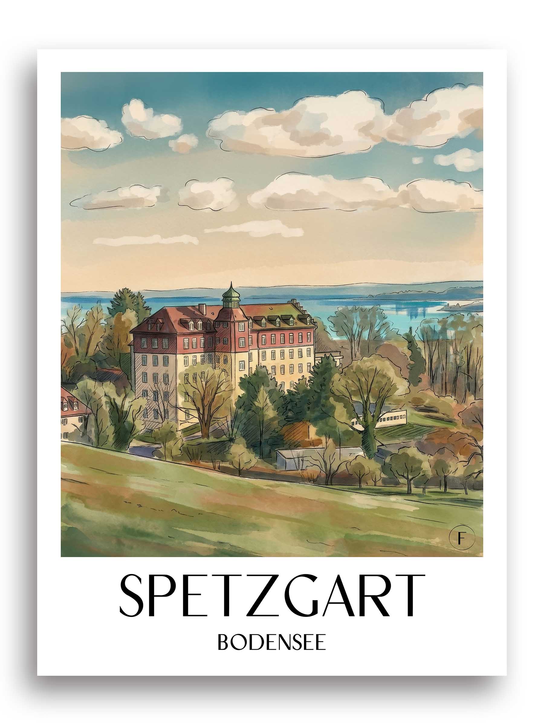 spetzgart-bodensee-deutschland-poster-aquarell