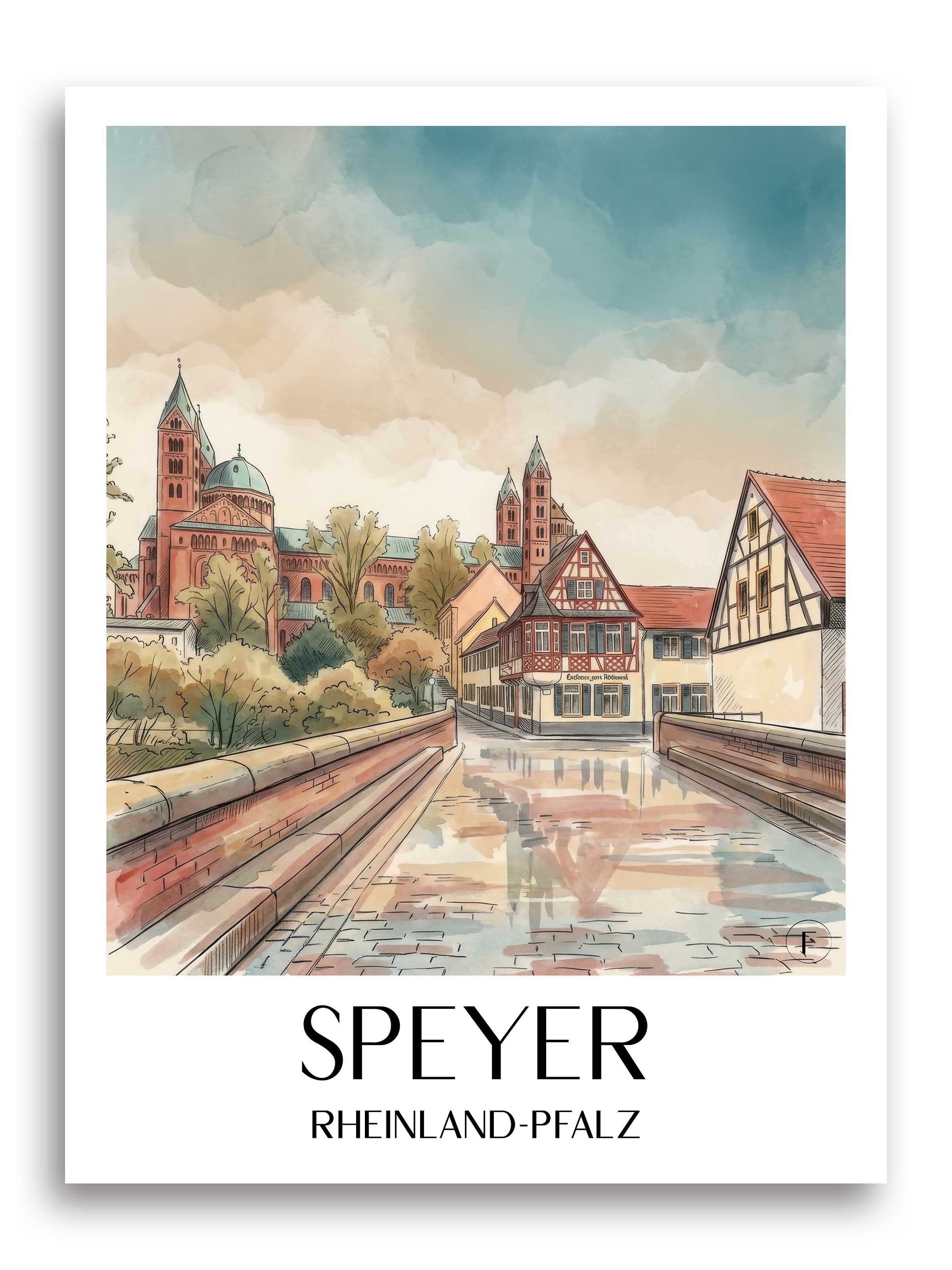 speyer-rheinland-pfalz-deutschland-poster-aquarell