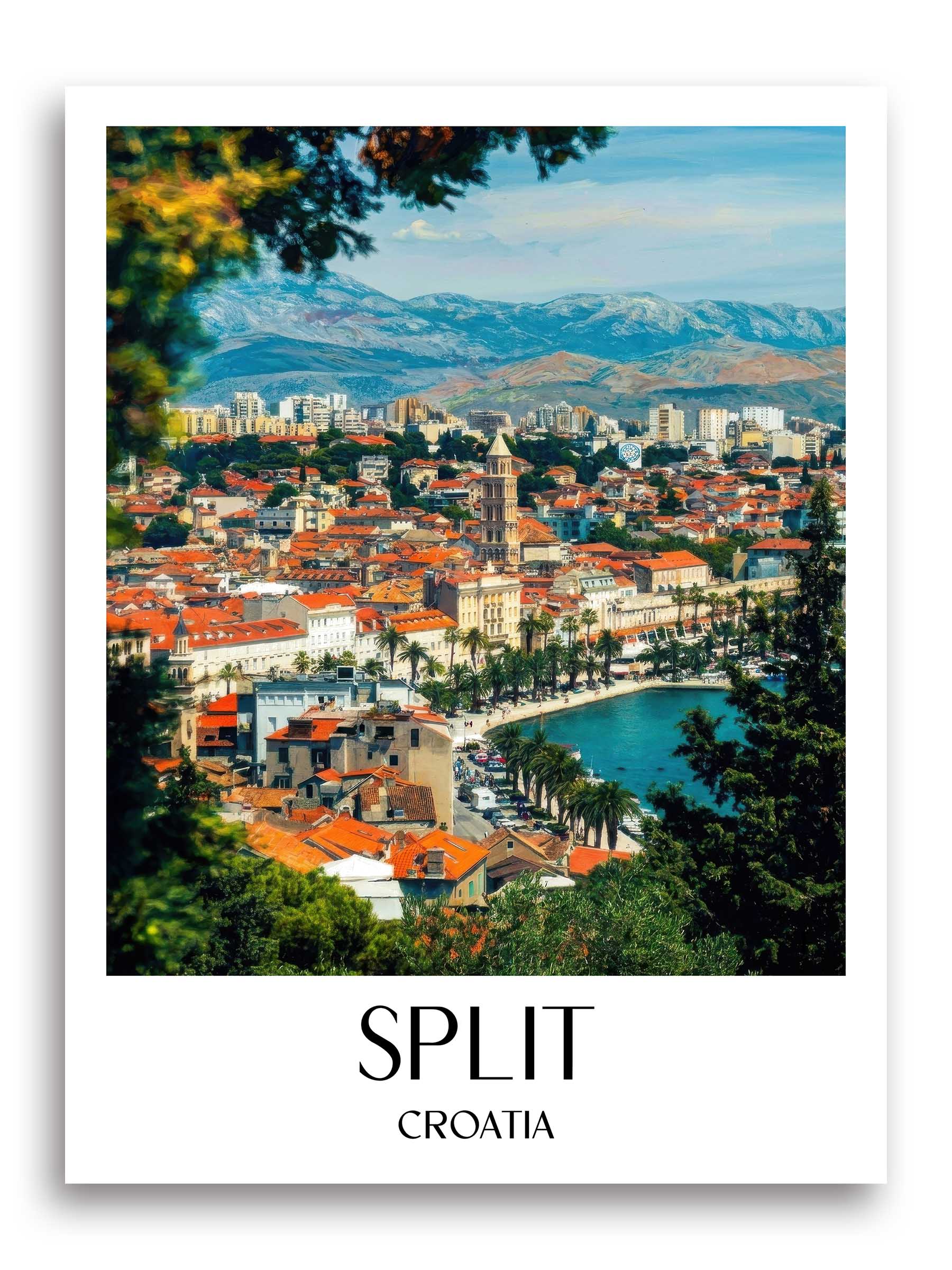 Split Poster - - Kroatien Kunstdruck - Ölgemälde von A4 bis A1 - favplace