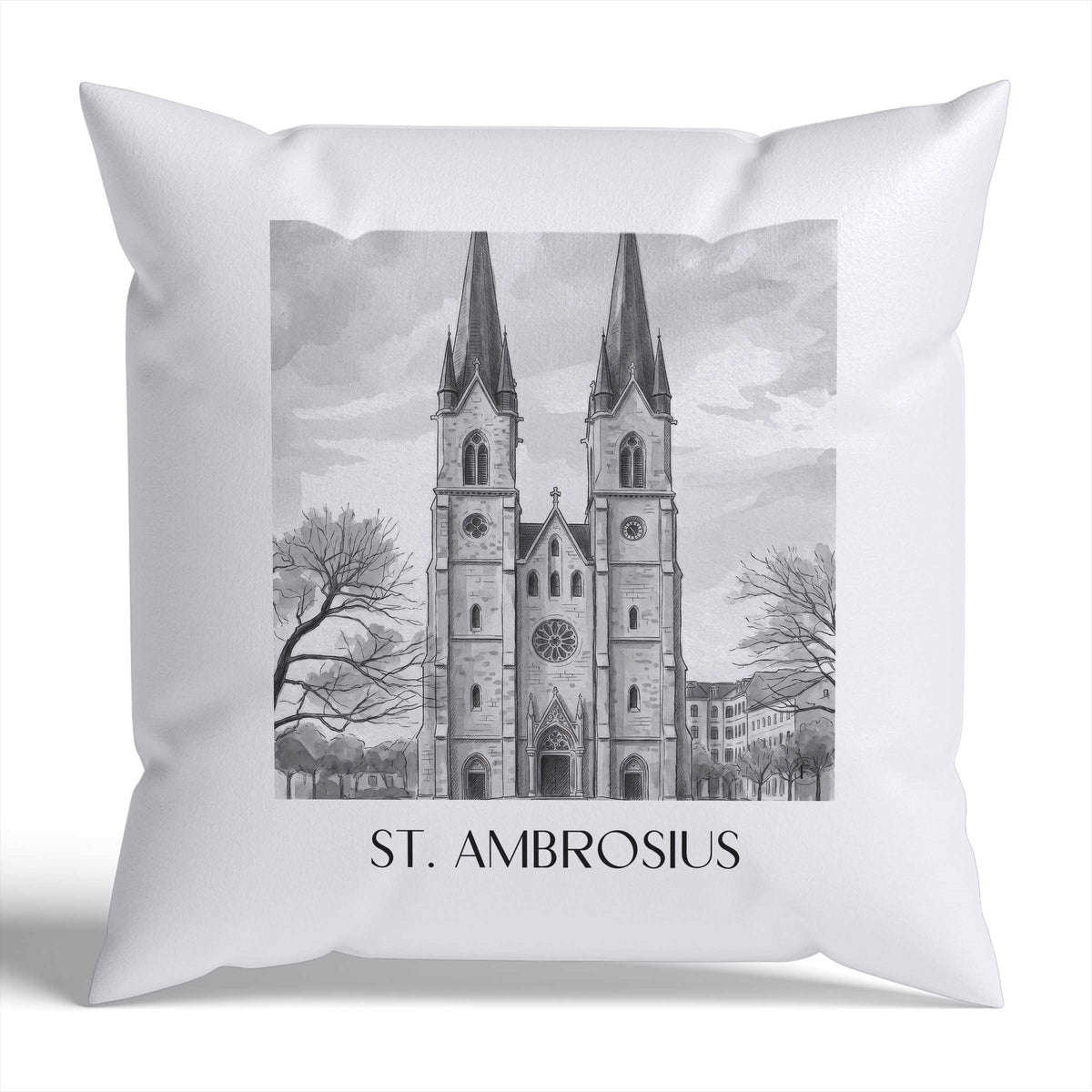 st.-ambrosius-magdeburg-deutschland-kissenbezug-aquarell-schwarz-weiss