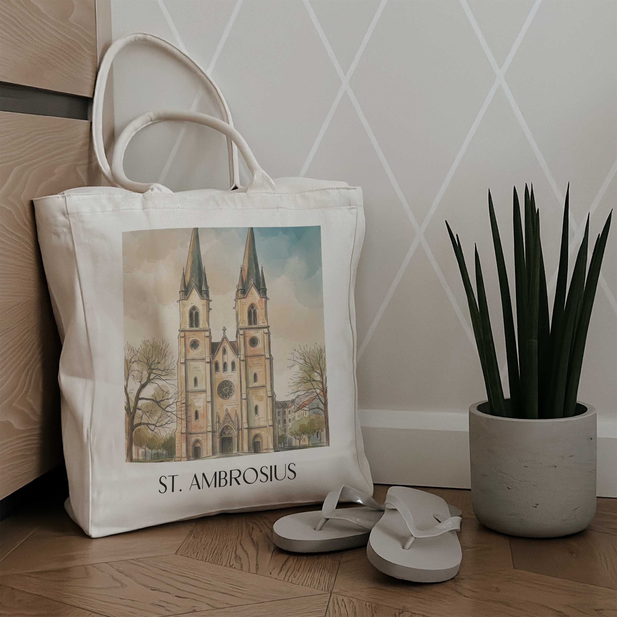 st.-ambrosius-magdeburg-deutschland-einkaufstasche-aquarell