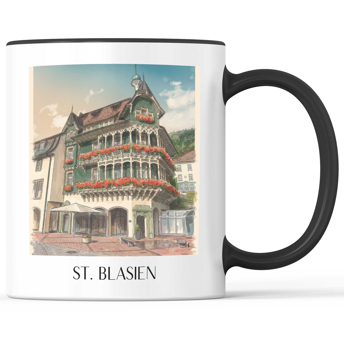 st.-blasien-schwarzwald-deutschland-kaffeebecher-aquarell