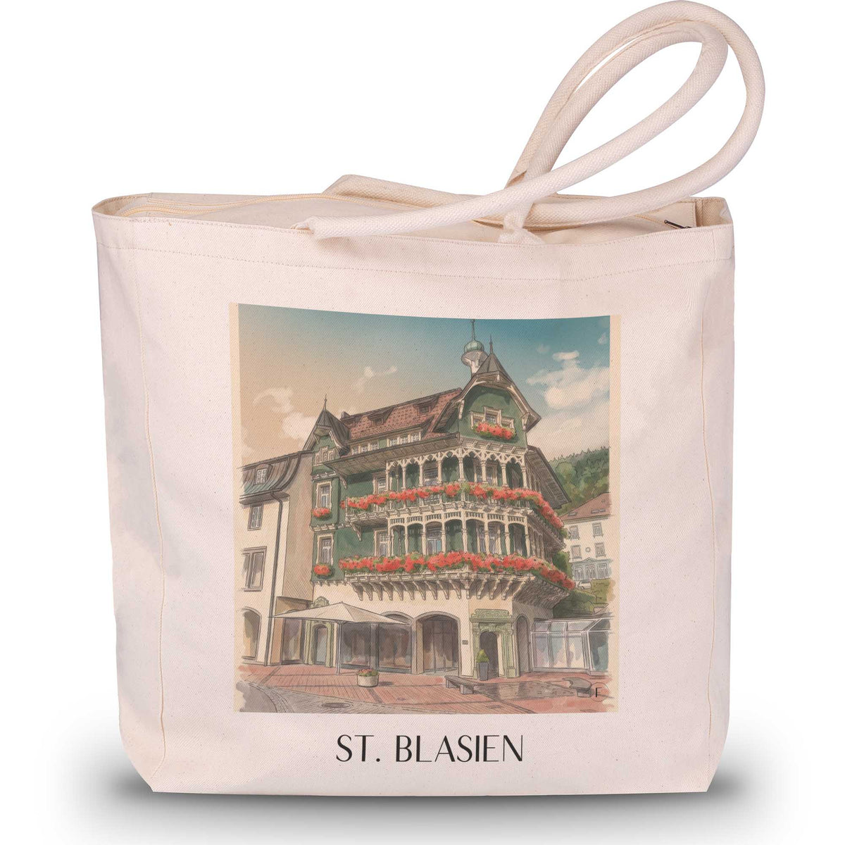 st.-blasien-schwarzwald-deutschland-einkaufstasche-aquarell