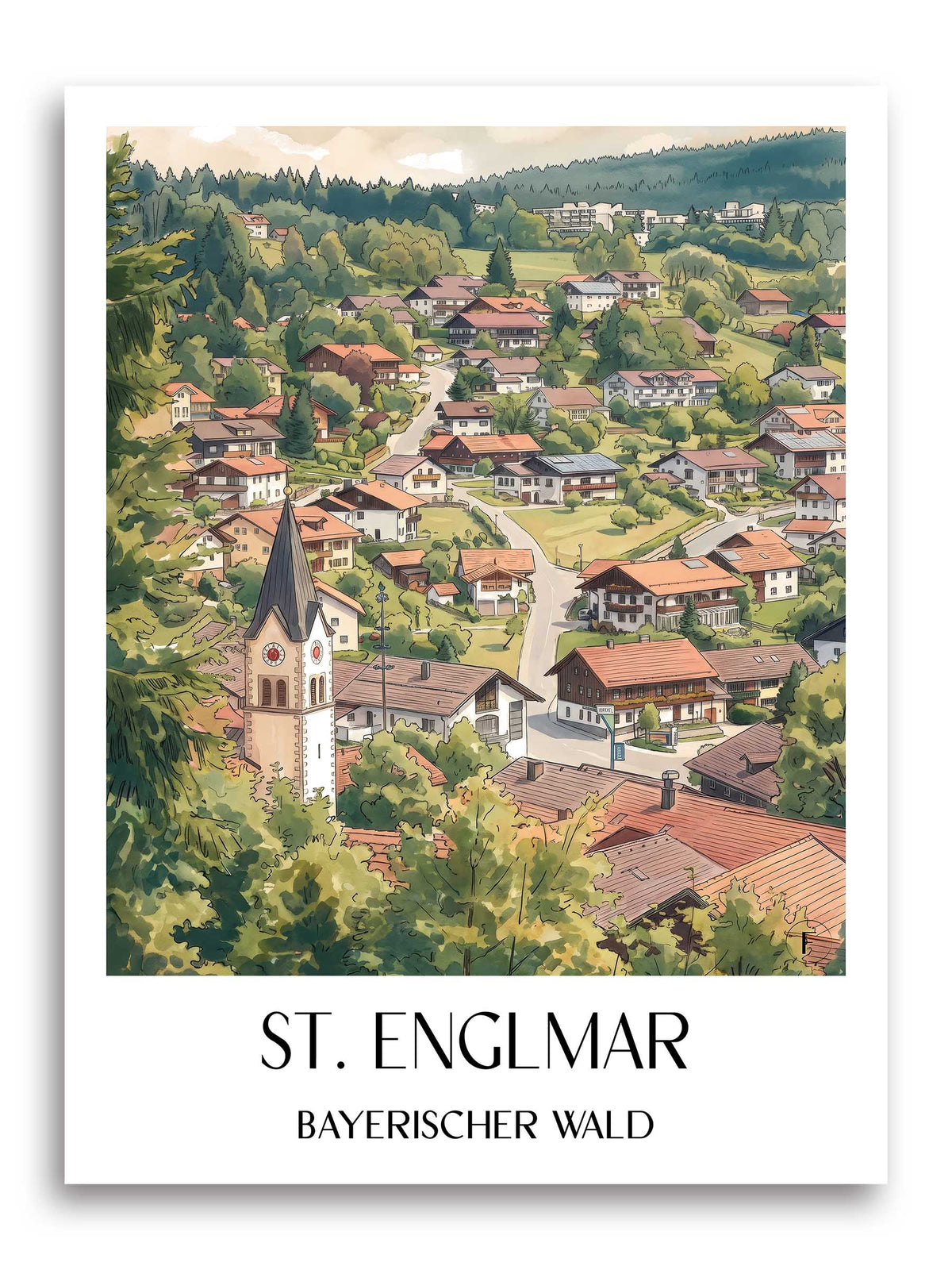 st.-englmar-bayerischer-wald-deutschland-poster-aquarell