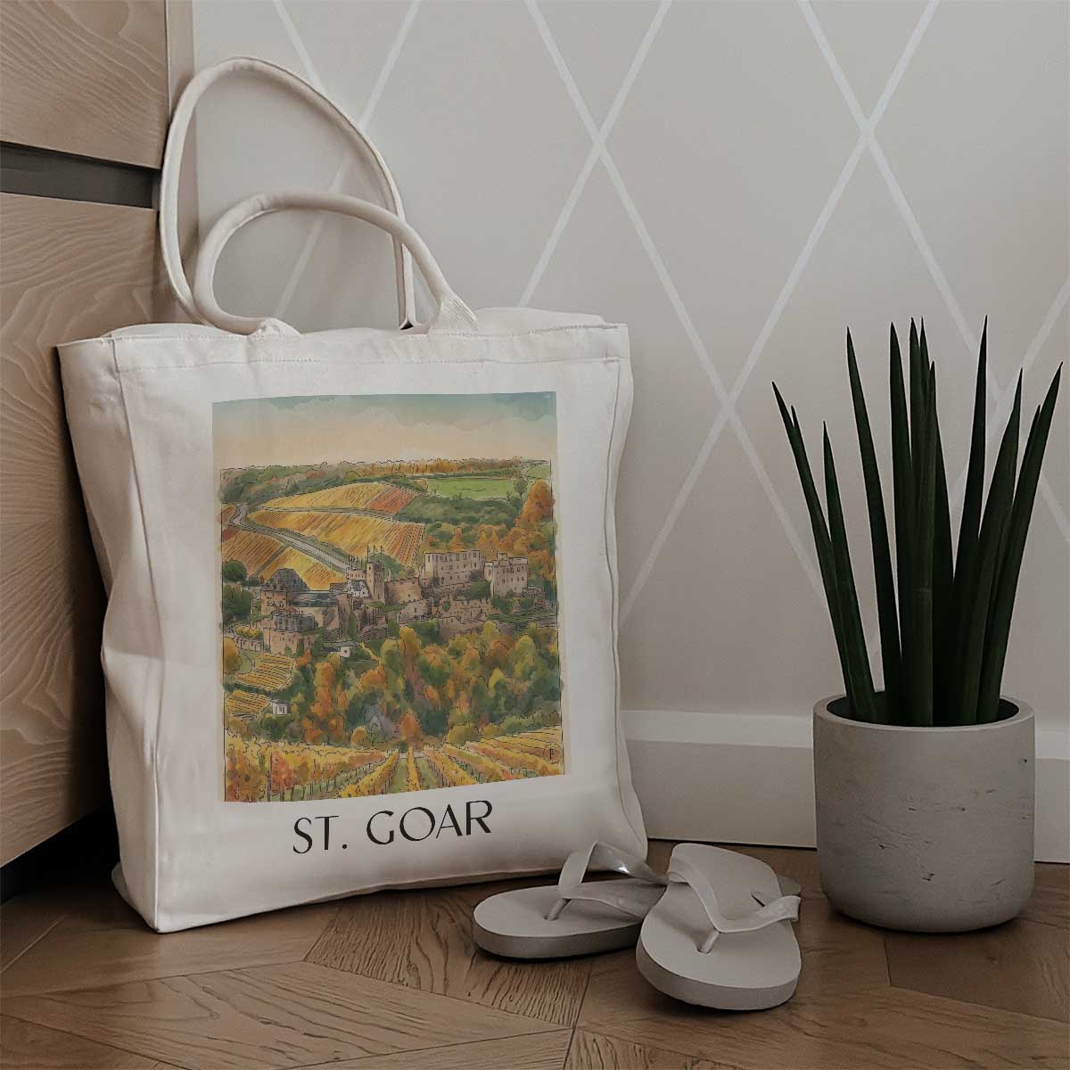st.-goar-oberes-mittelrheintal-deutschland-einkaufstasche-aquarell