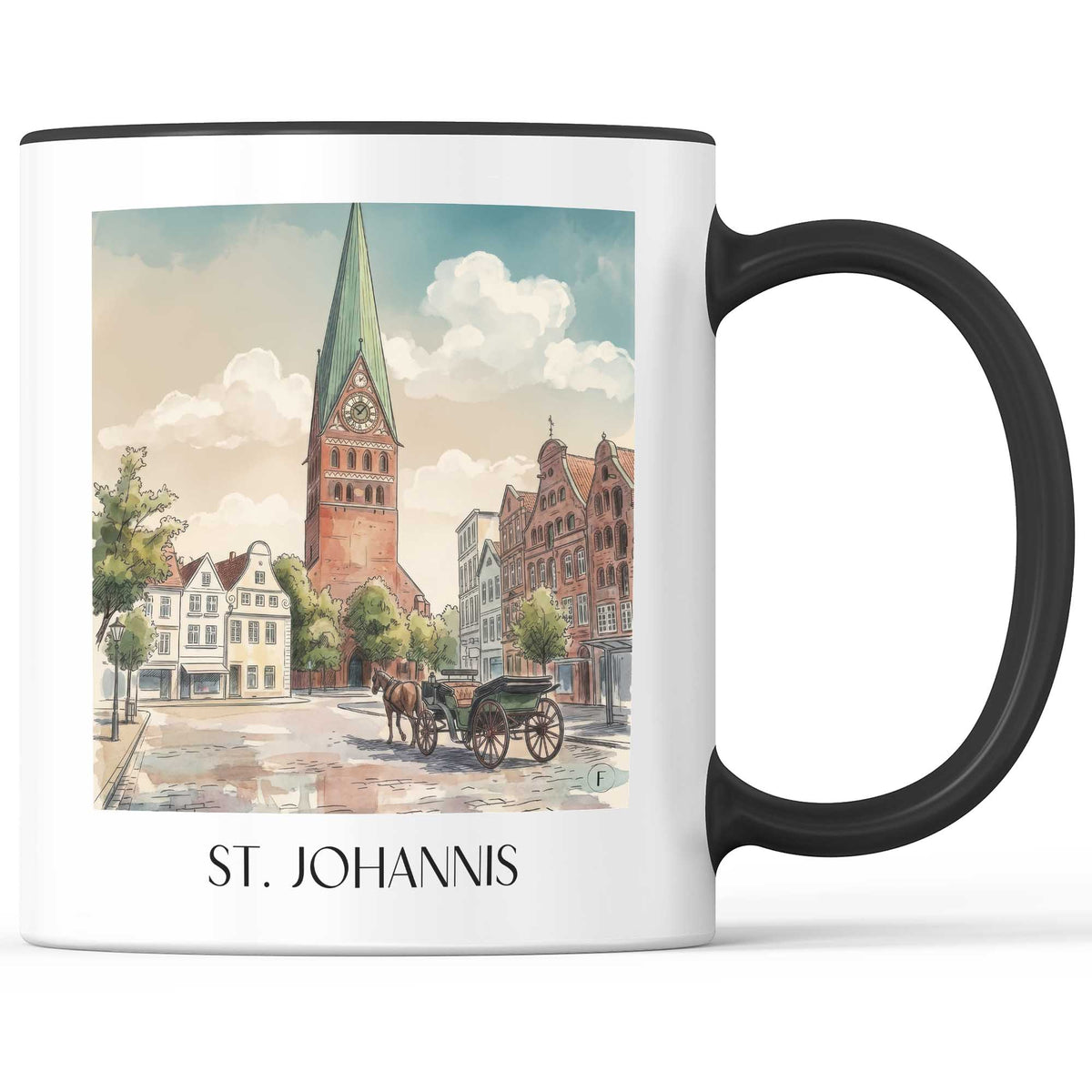 st.-johannis-lüneburg-deutschland-kaffeebecher-aquarell