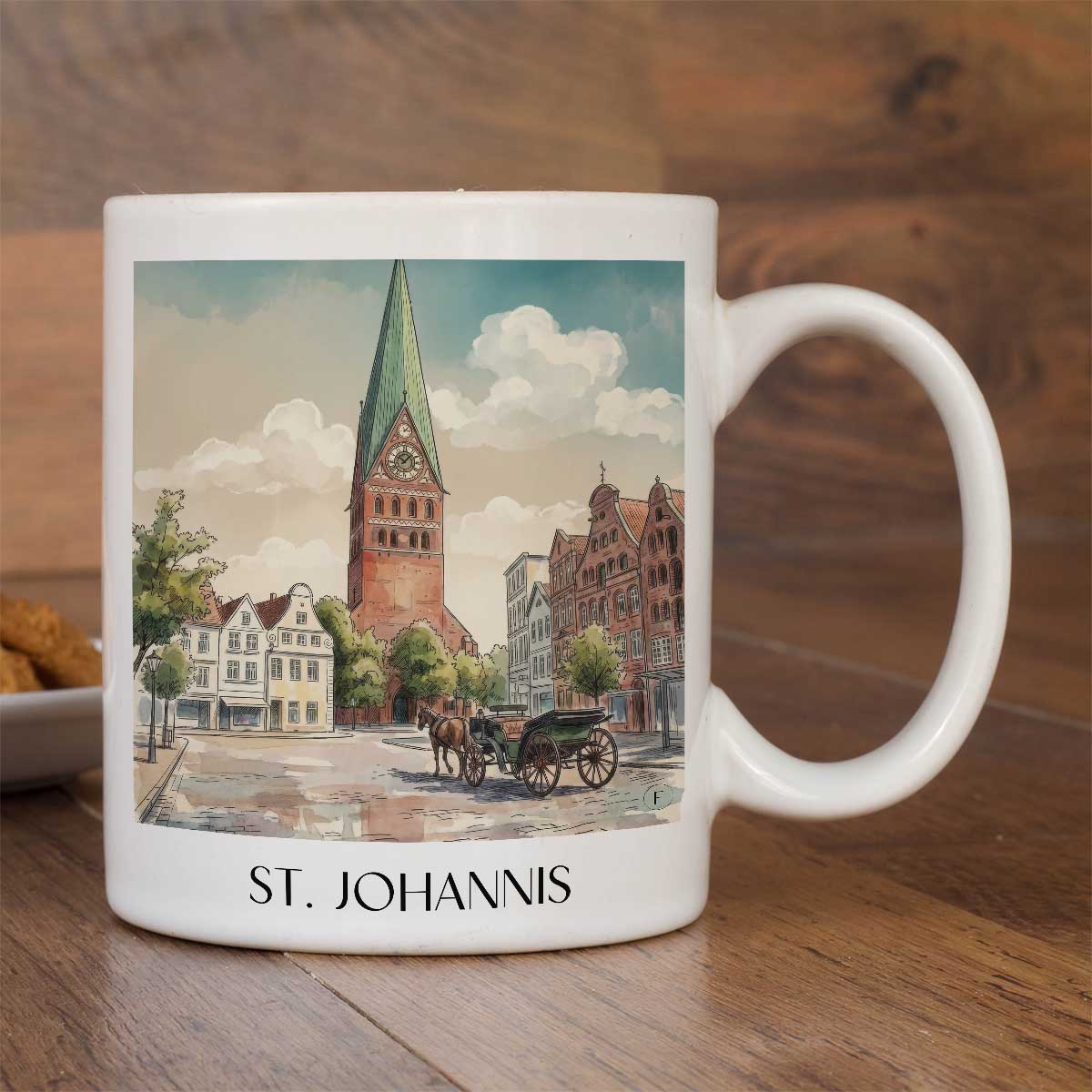 st.-johannis-lüneburg-deutschland-kaffeebecher-aquarell
