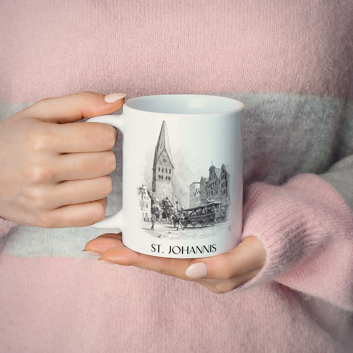 st.-johannis-lüneburg-deutschland-kaffeebecher-bleistift-zeichnung-drawing