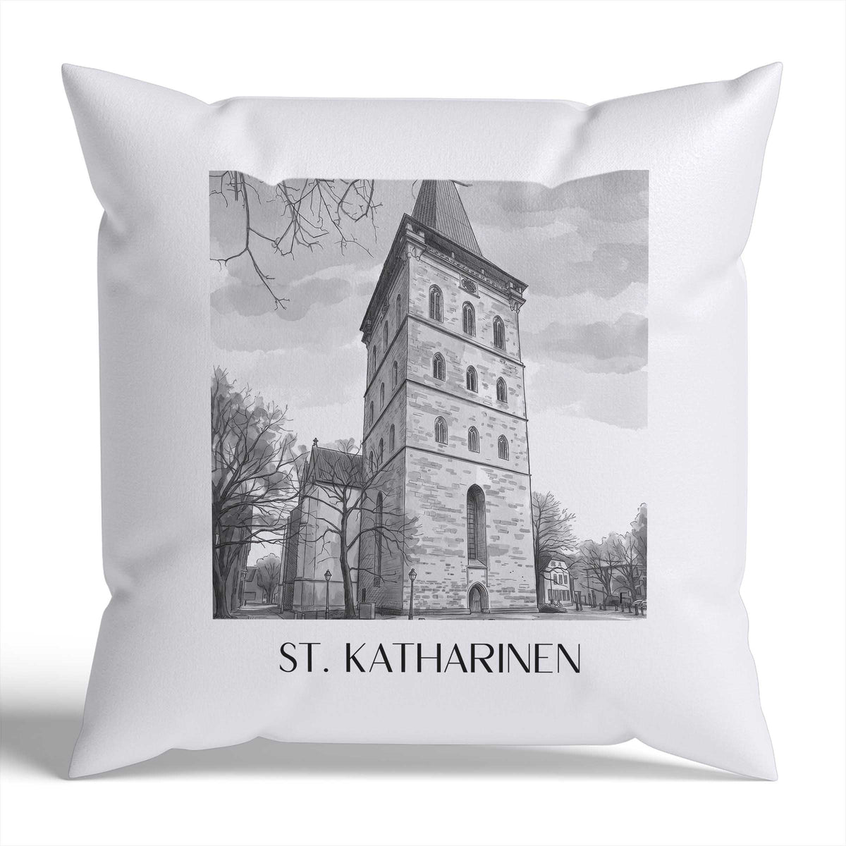 st.-katharinen-osnabrück-deutschland-kissenbezug-aquarell-schwarz-weiss