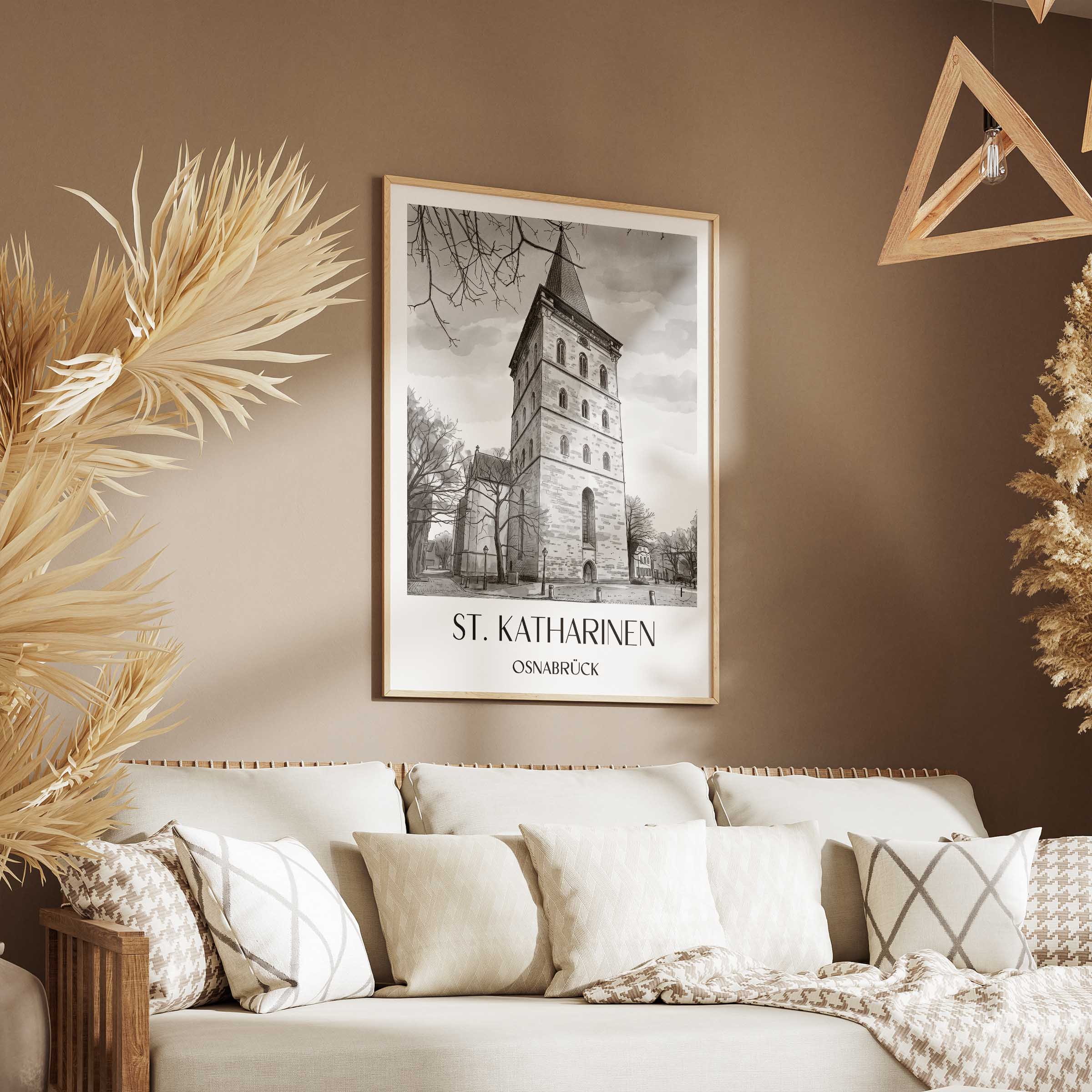 st.-katharinen-osnabrück-deutschland-poster-aquarell-schwarz-weiss