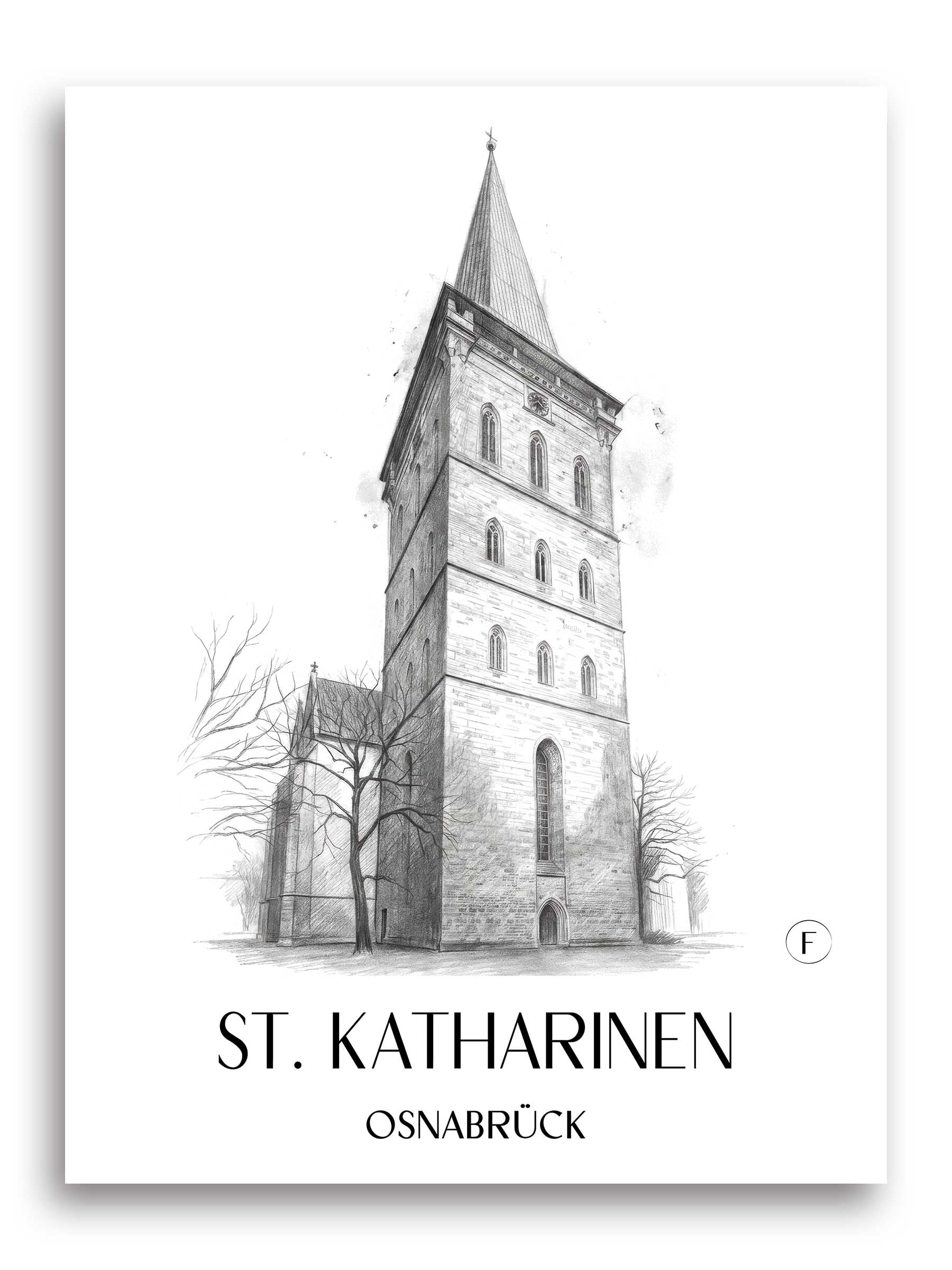 st.-katharinen-osnabrück-deutschland-poster-bleistift-zeichnung-drawing