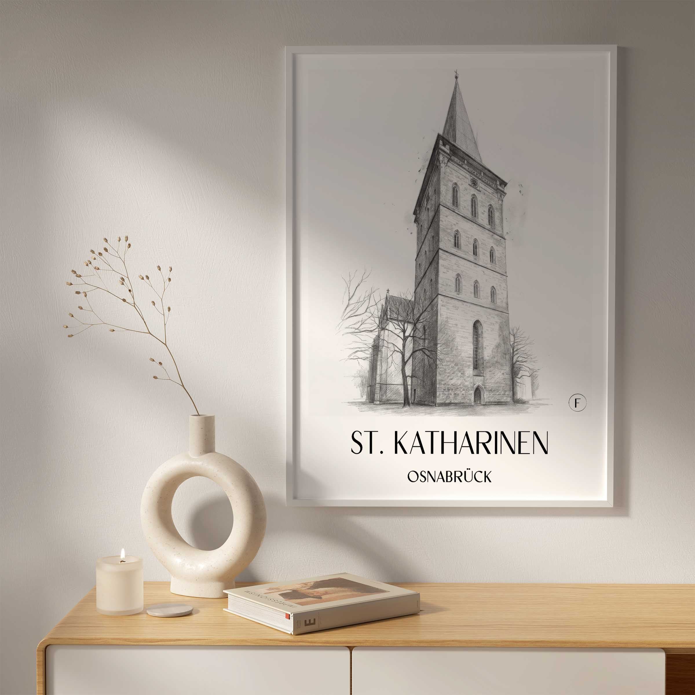 st.-katharinen-osnabrück-deutschland-poster-bleistift-zeichnung-drawing