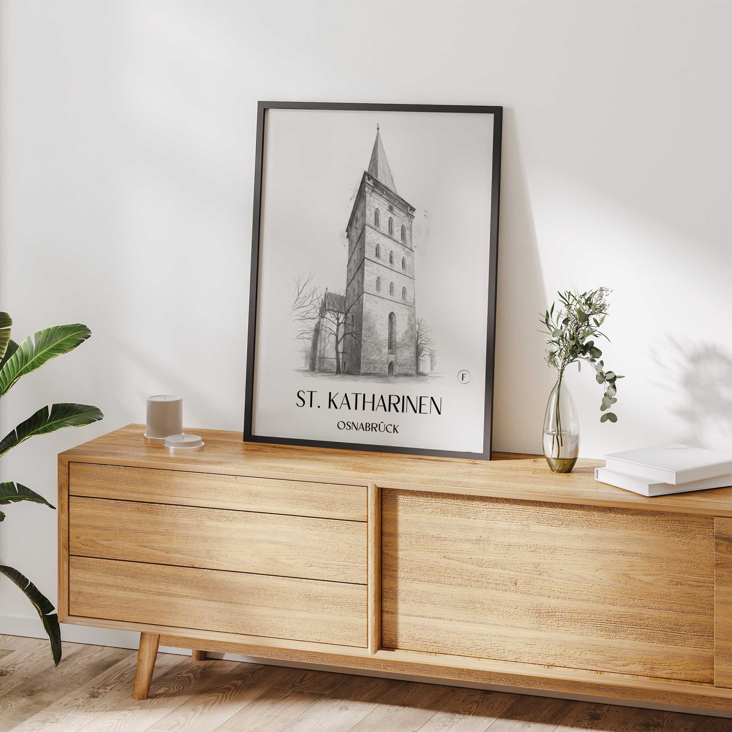 st.-katharinen-osnabrück-deutschland-poster-bleistift-zeichnung-drawing