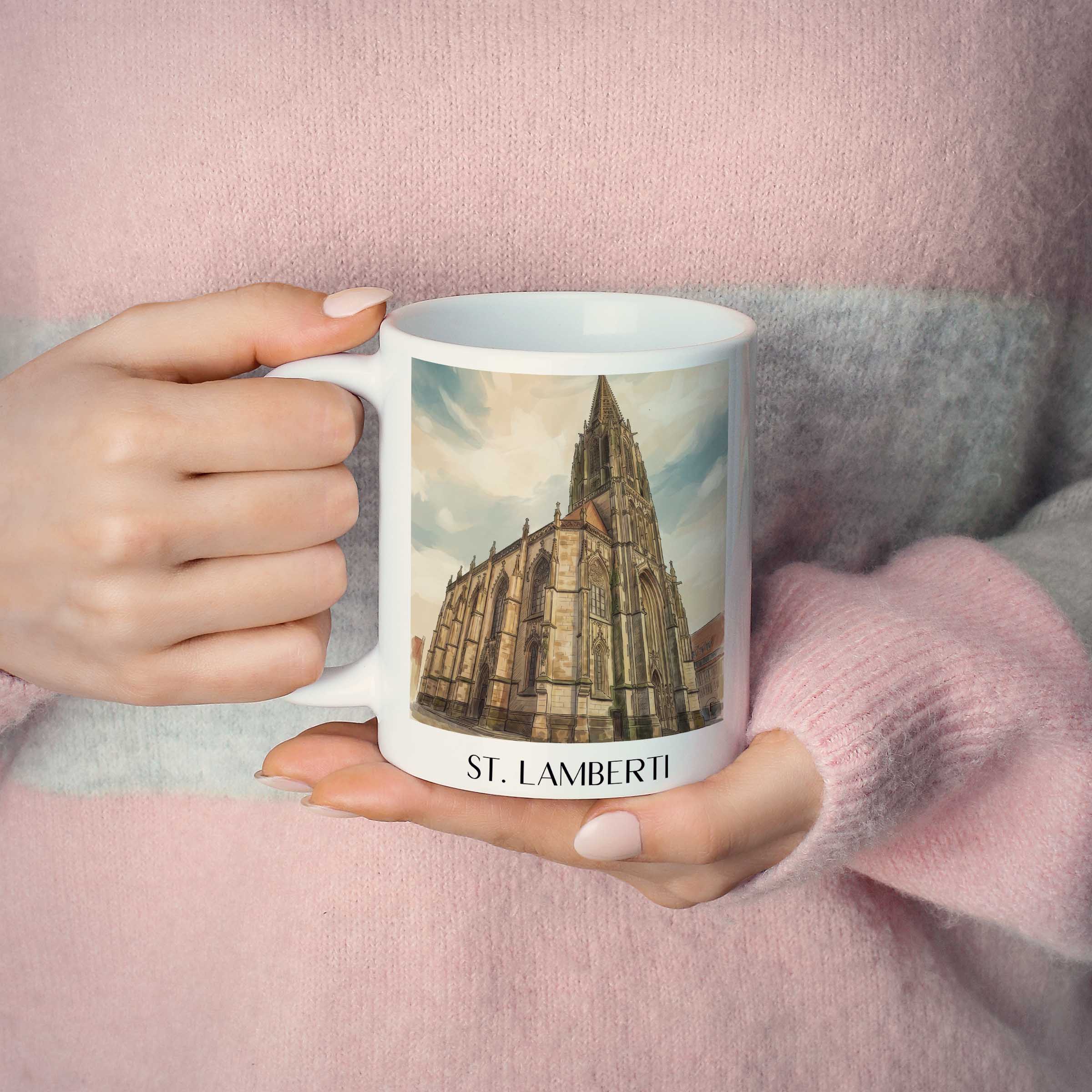 st.-lamberti-münster-deutschland-kaffeebecher-aquarell
