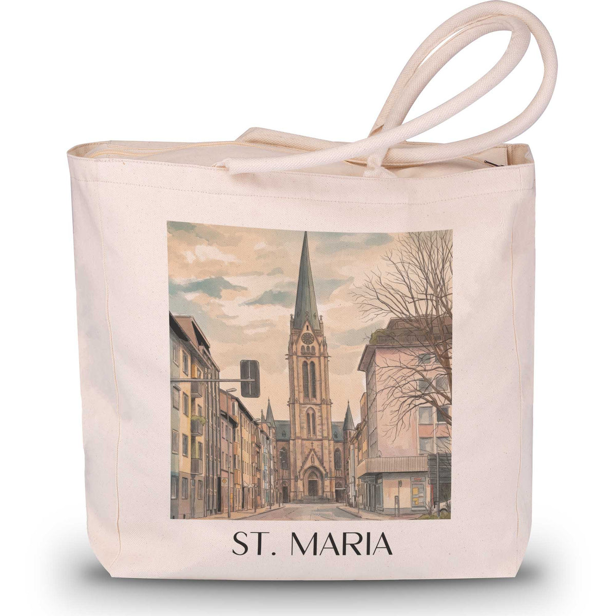 st.-maria-kaiserslautern-deutschland-einkaufstasche-aquarell