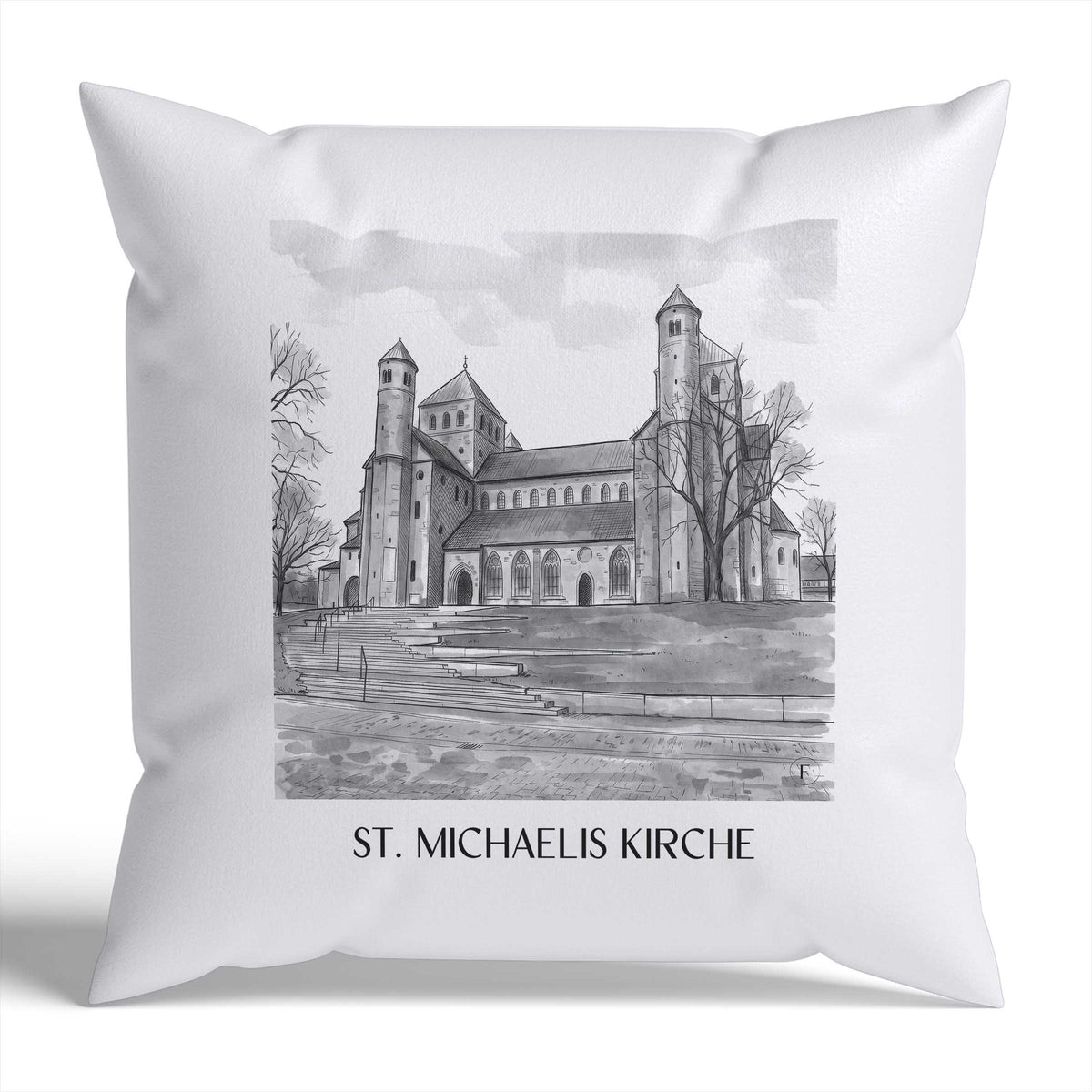 st.-michaelis-kirche-hildesheim-deutschland-kissenbezug-aquarell-schwarz-weiss