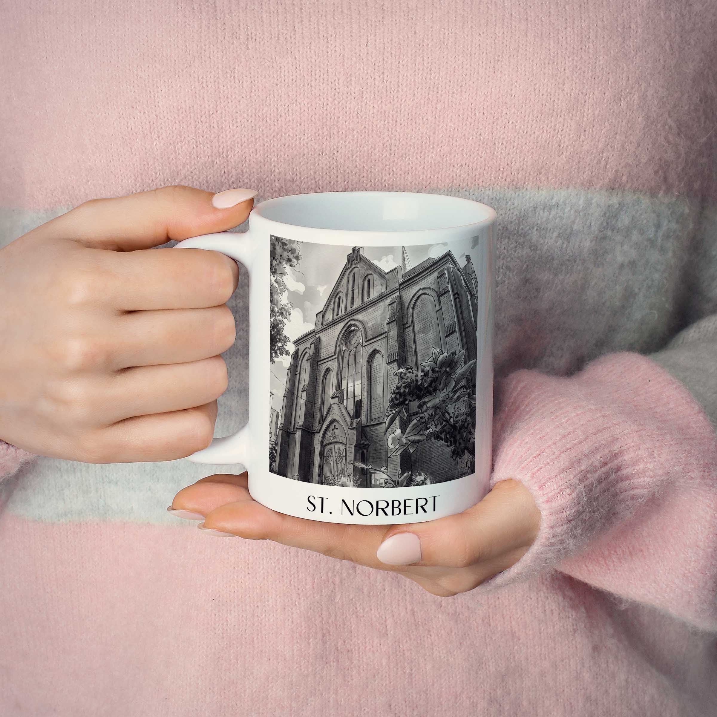st.-norbert-magdeburg-deutschland-kaffeebecher-aquarell-schwarz-weiss