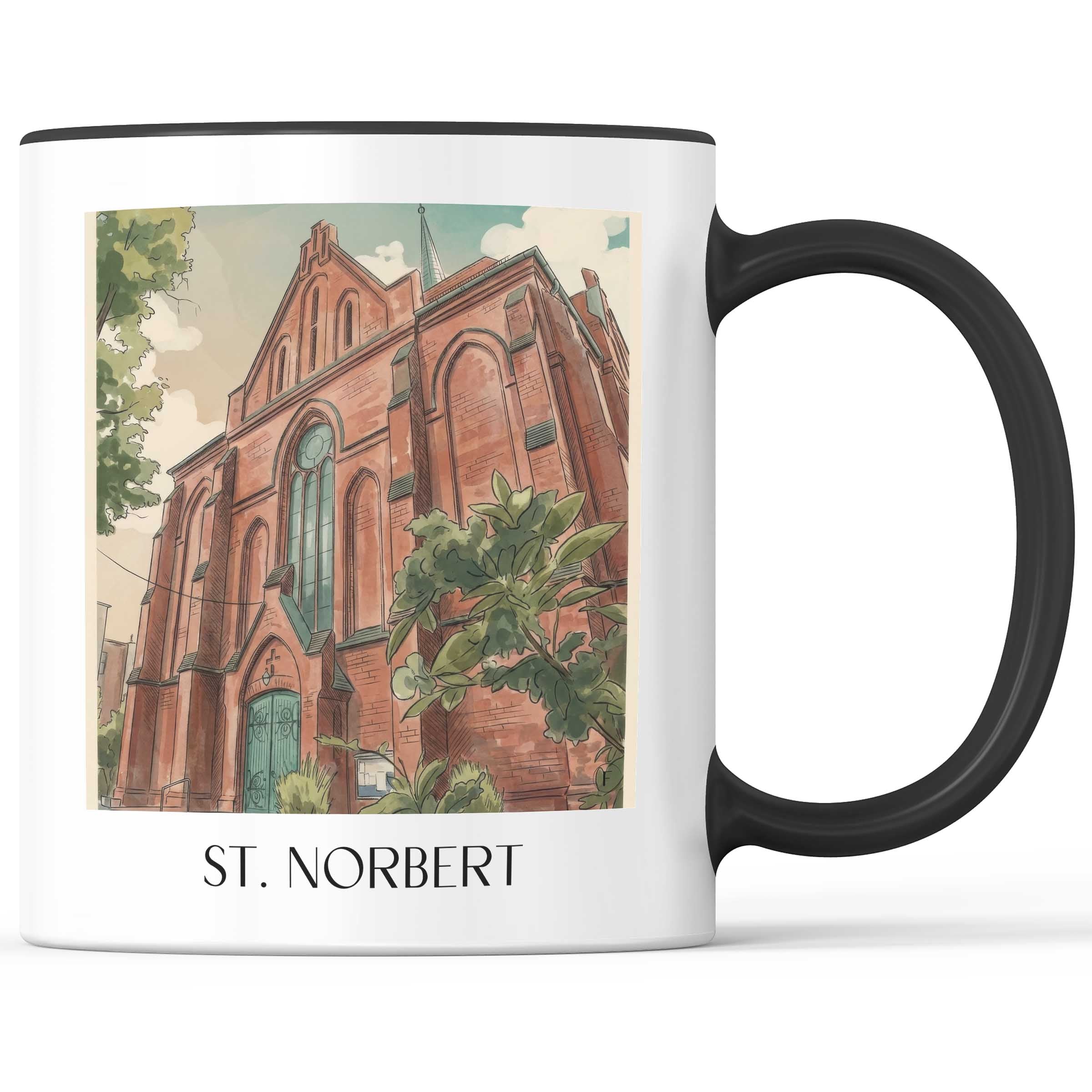 St. Norbert Kaffeebecher - Magdeburg - Deutschland Becher - Kaffeetasse im Aquarell Stil - favplace