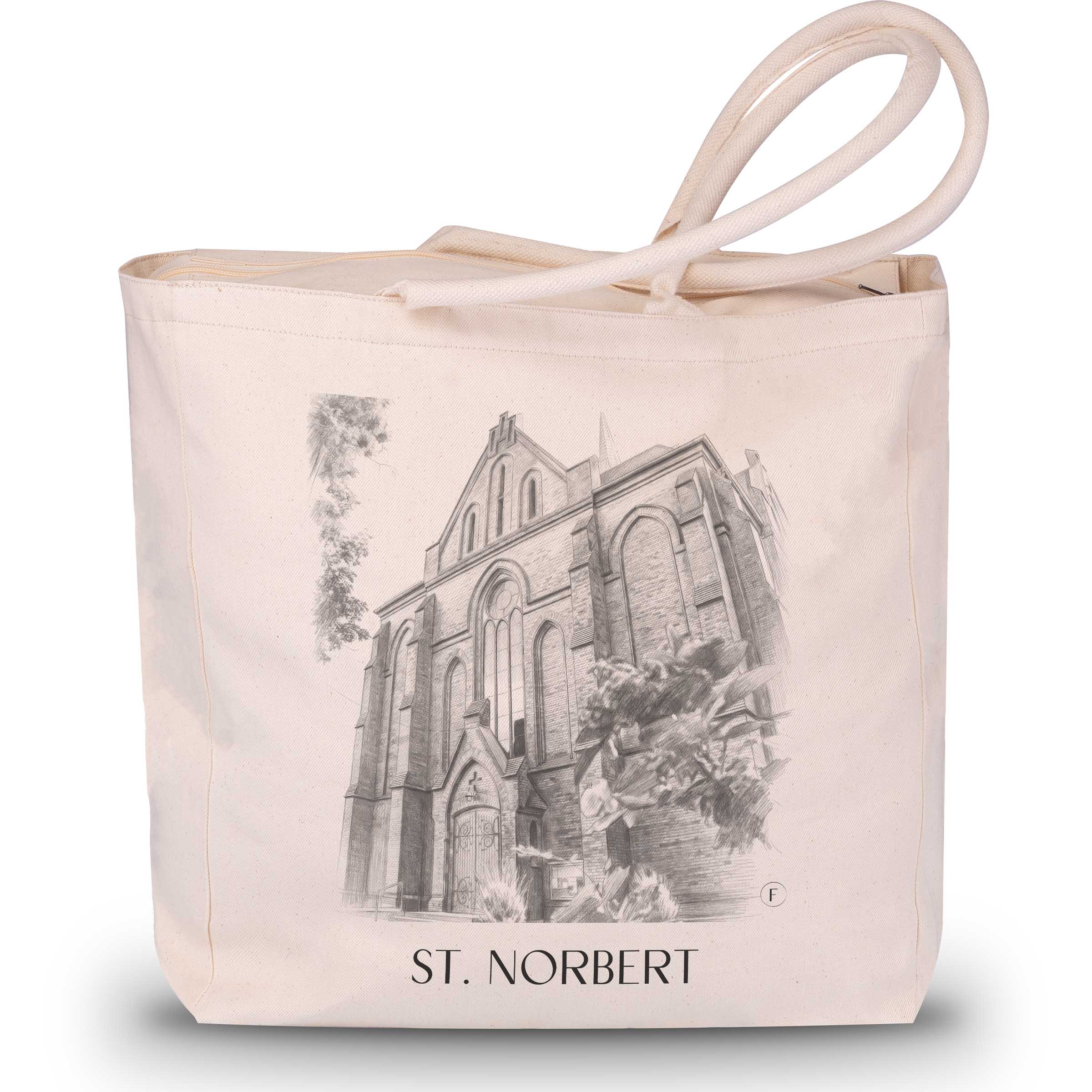 St. Norbert Shopping Tasche - Magdeburg - Deutschland Tote Bag - Einkaufstasche im Zeichnung Stil
