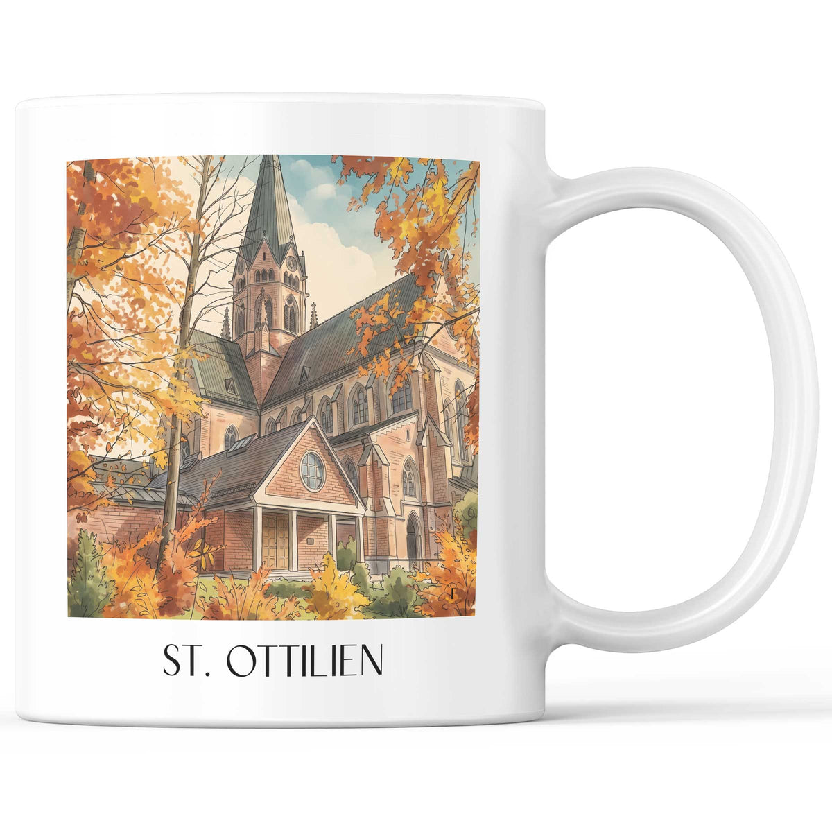 St. Ottilien Kaffeebecher - Bayern - Deutschland Becher - Kaffeetasse im Aquarell Stil - favplace
