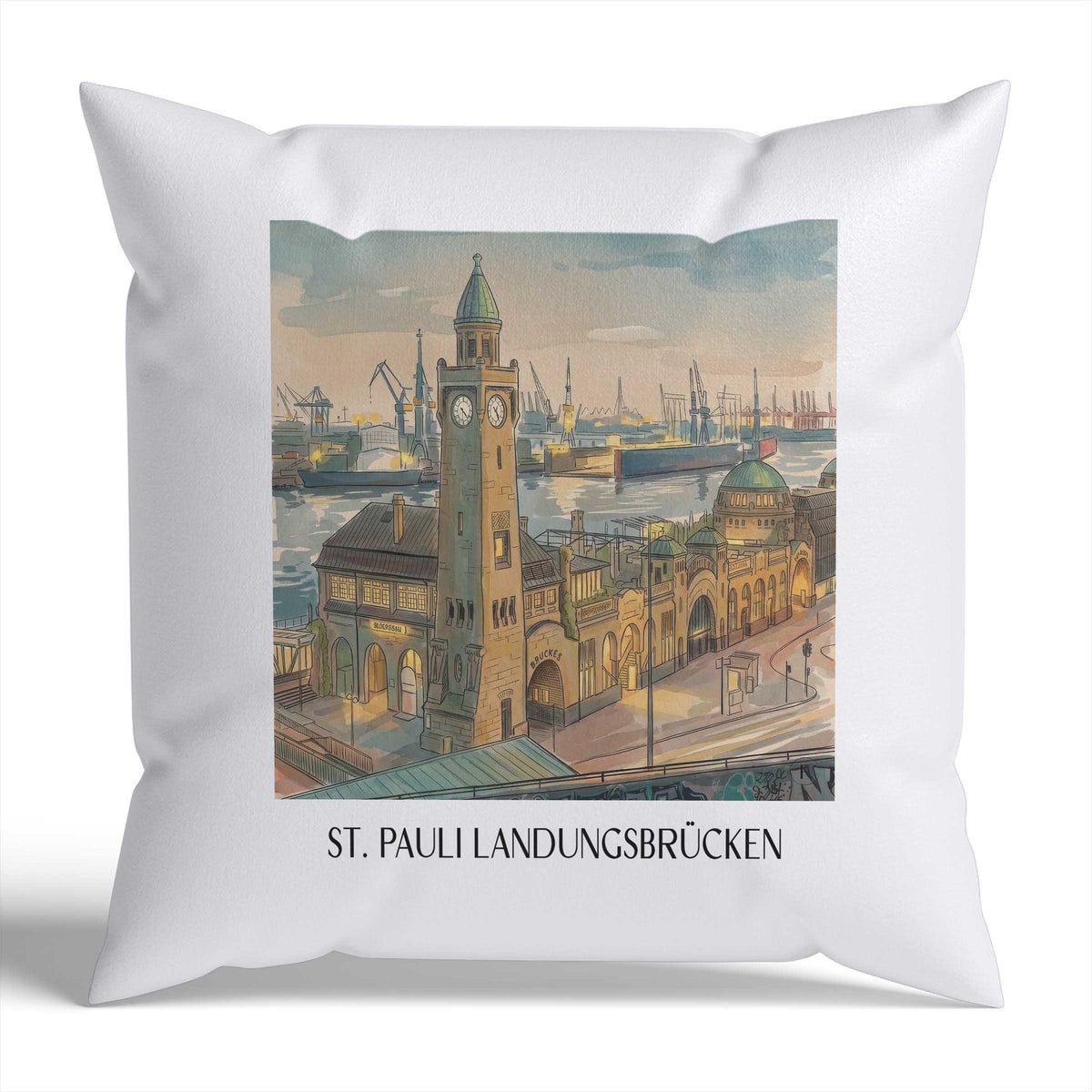 st.-pauli-landungsbrücken-hamburg-deutschland-kissenbezug-aquarell