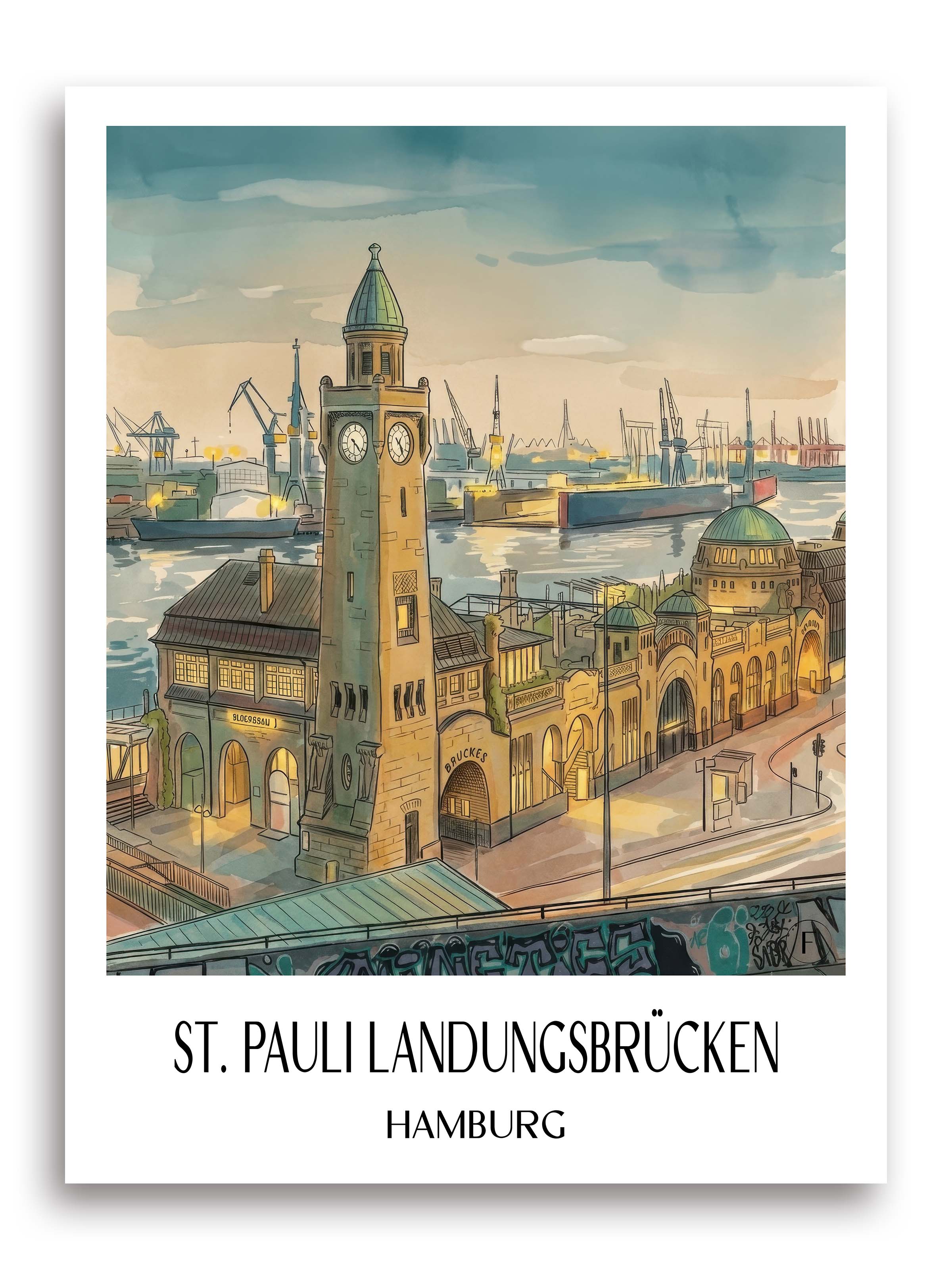 st.-pauli-landungsbrücken-hamburg-deutschland-poster-aquarell