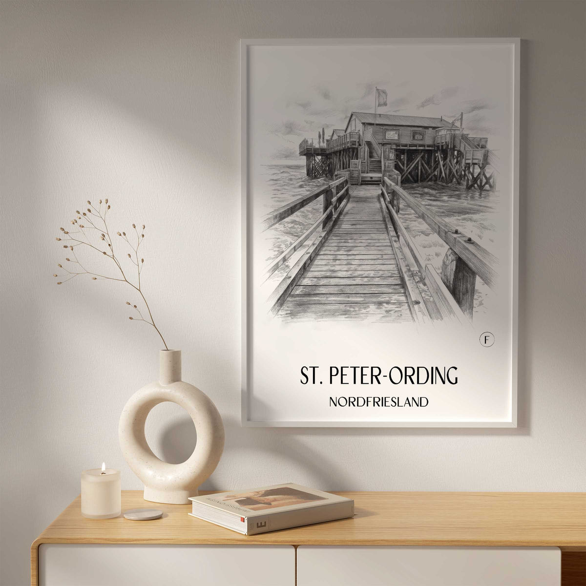 st.-peter-ording-nordfriesland-deutschland-poster-bleistift-zeichnung-drawing