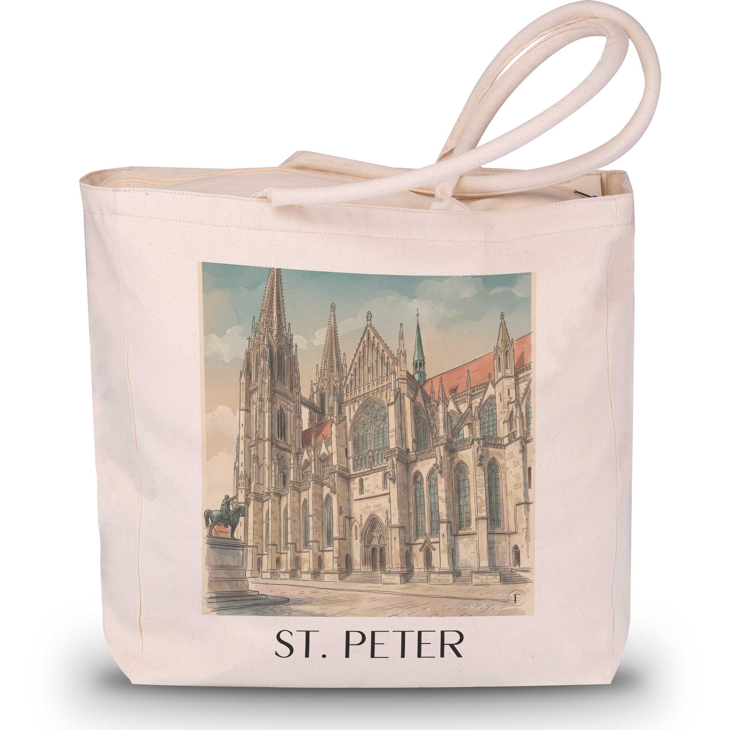 st.-peter-regensburg-deutschland-einkaufstasche-aquarell