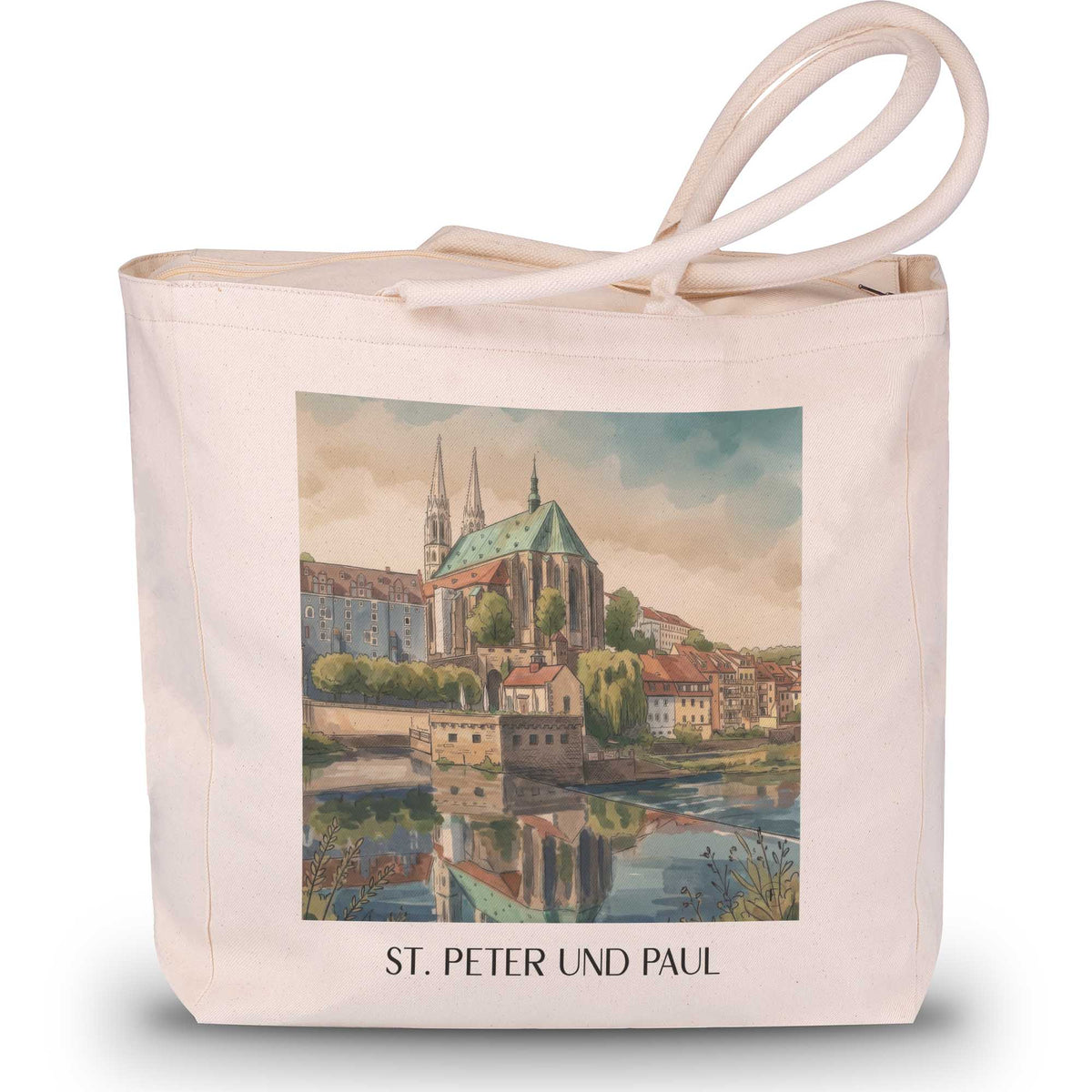 st.-peter-und-paul-görlitz-deutschland-einkaufstasche-aquarell