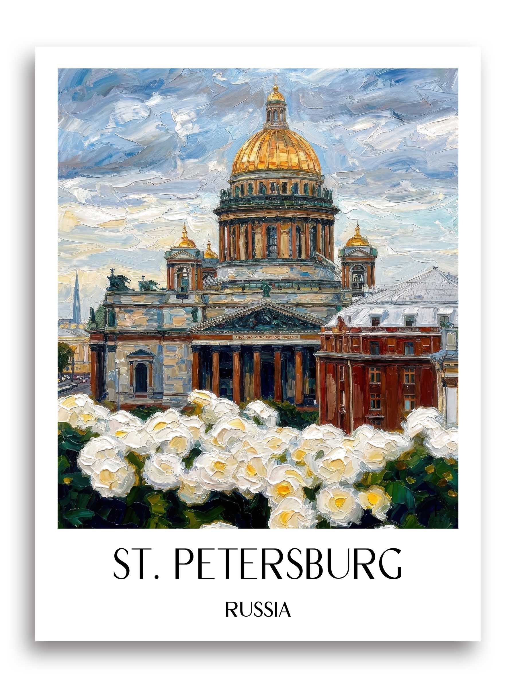 St. Petersburg Poster - - Russland Kunstdruck - Ölgemälde von A4 bis A1 - favplace