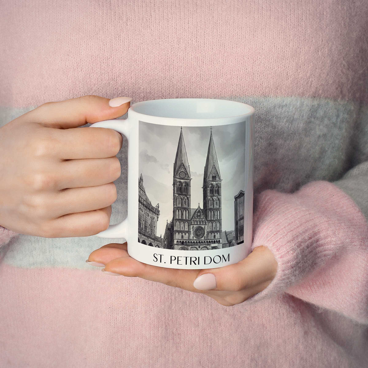 st.-petri-dom-bremen-deutschland-kaffeebecher-aquarell-schwarz-weiss