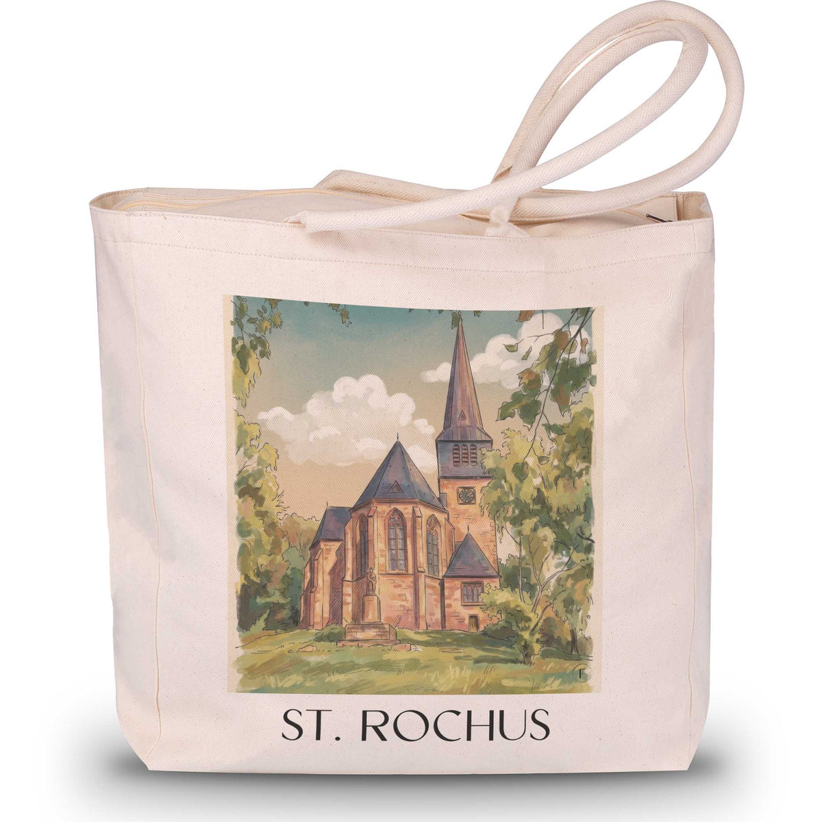 st.-rochus-kaiserslautern-deutschland-einkaufstasche-aquarell