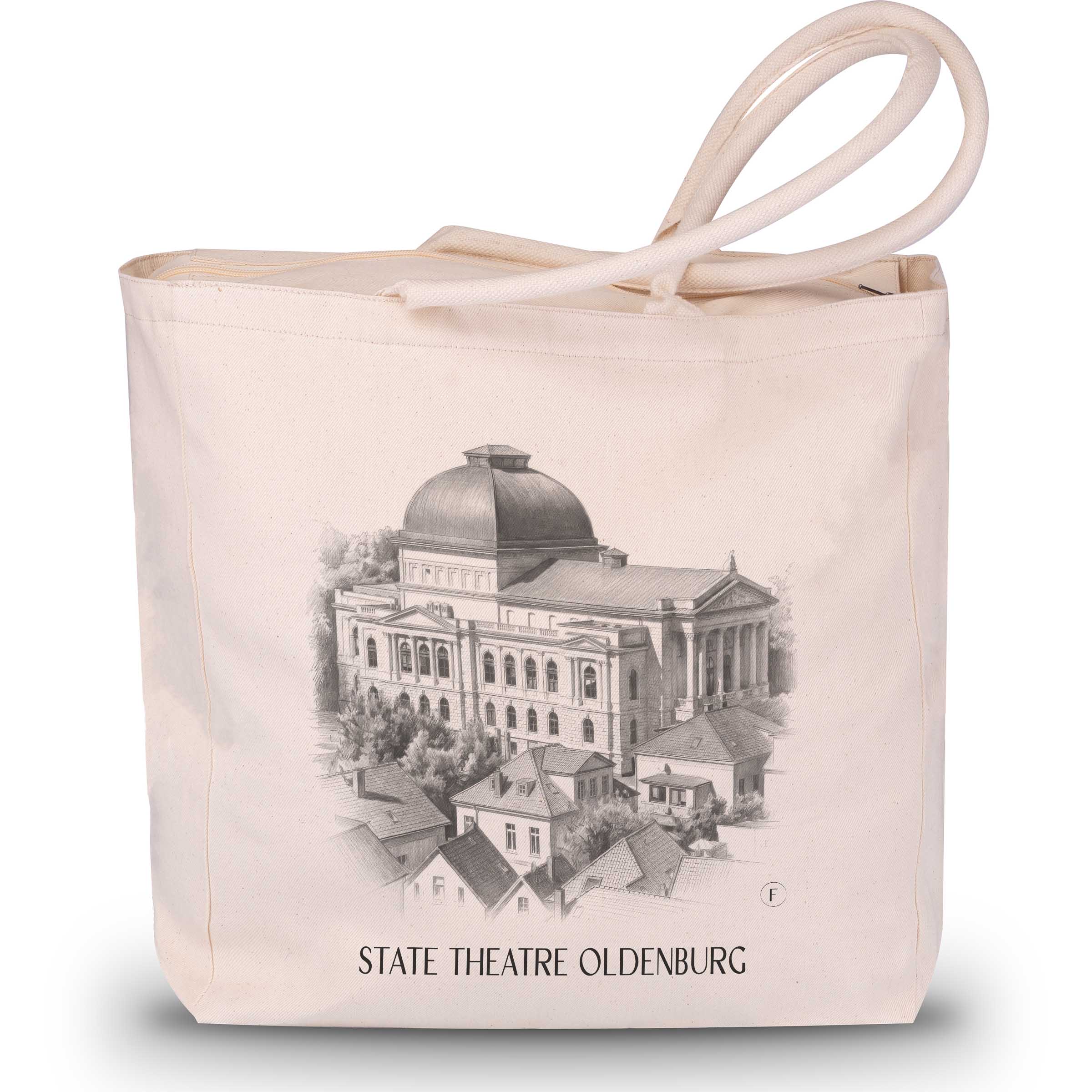 Staatstheater Shopping Tasche - Oldenburg - Deutschland Tote Bag - Einkaufstasche im Zeichnung Stil - favplace