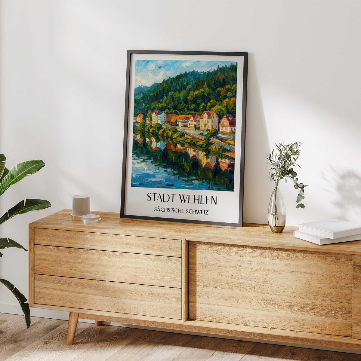 stadt-wehlen-sächsische-schweiz-deutschland-poster-oil-painting-oelgemaelde