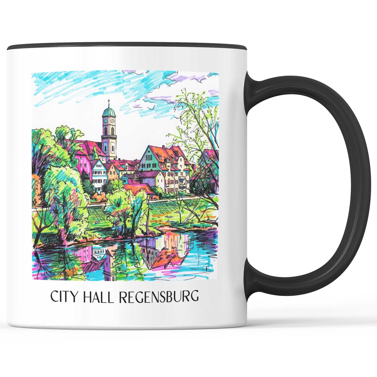 Stadtamthof Kaffeebecher - Regensburg - Deutschland Becher - Kaffeetasse im Tag Graffiti Stil - favplace