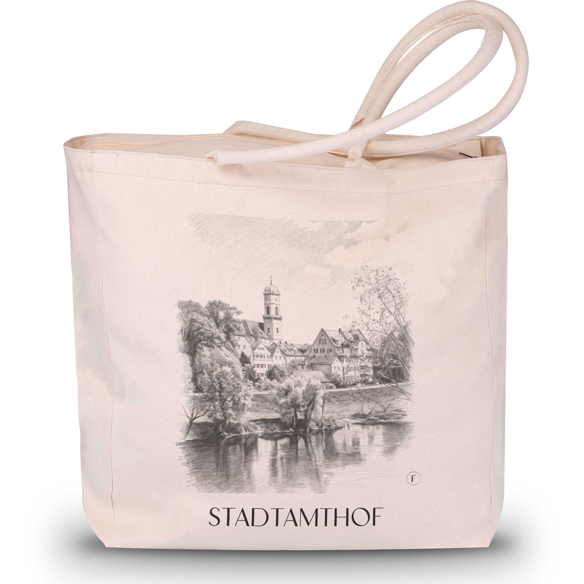 stadtamthof-regensburg-deutschland-einkaufstasche-bleistift-zeichnung-drawing