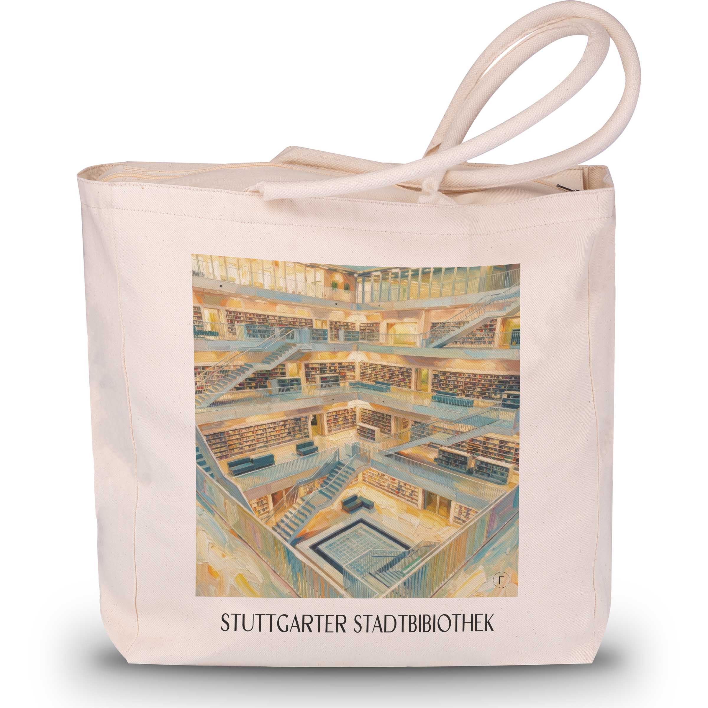 stadtbibiothek-stuttgart-deutschland-einkaufstasche-oil-painting-oelgemaelde