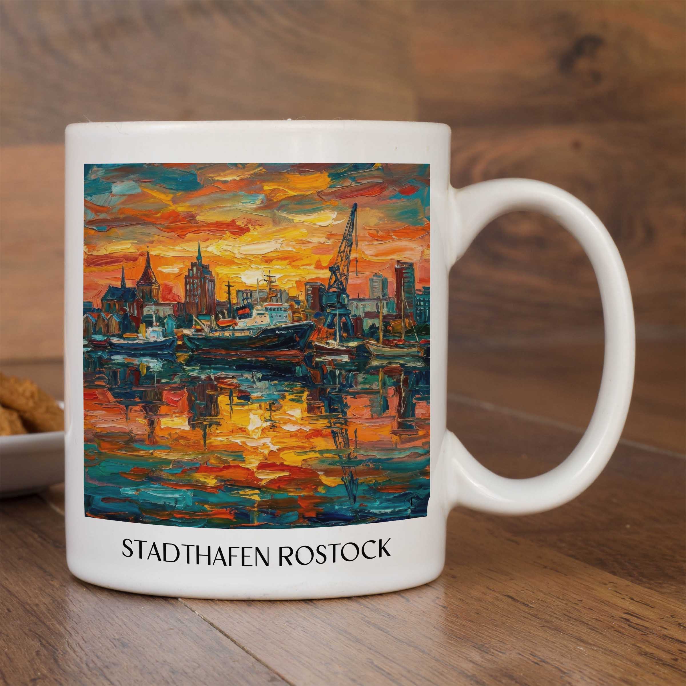 stadthafen-rostock-deutschland-kaffeebecher-oil-painting-oelgemaelde