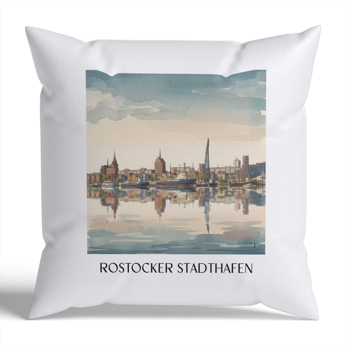 stadthafen-rostock-deutschland-kissenbezug-aquarell