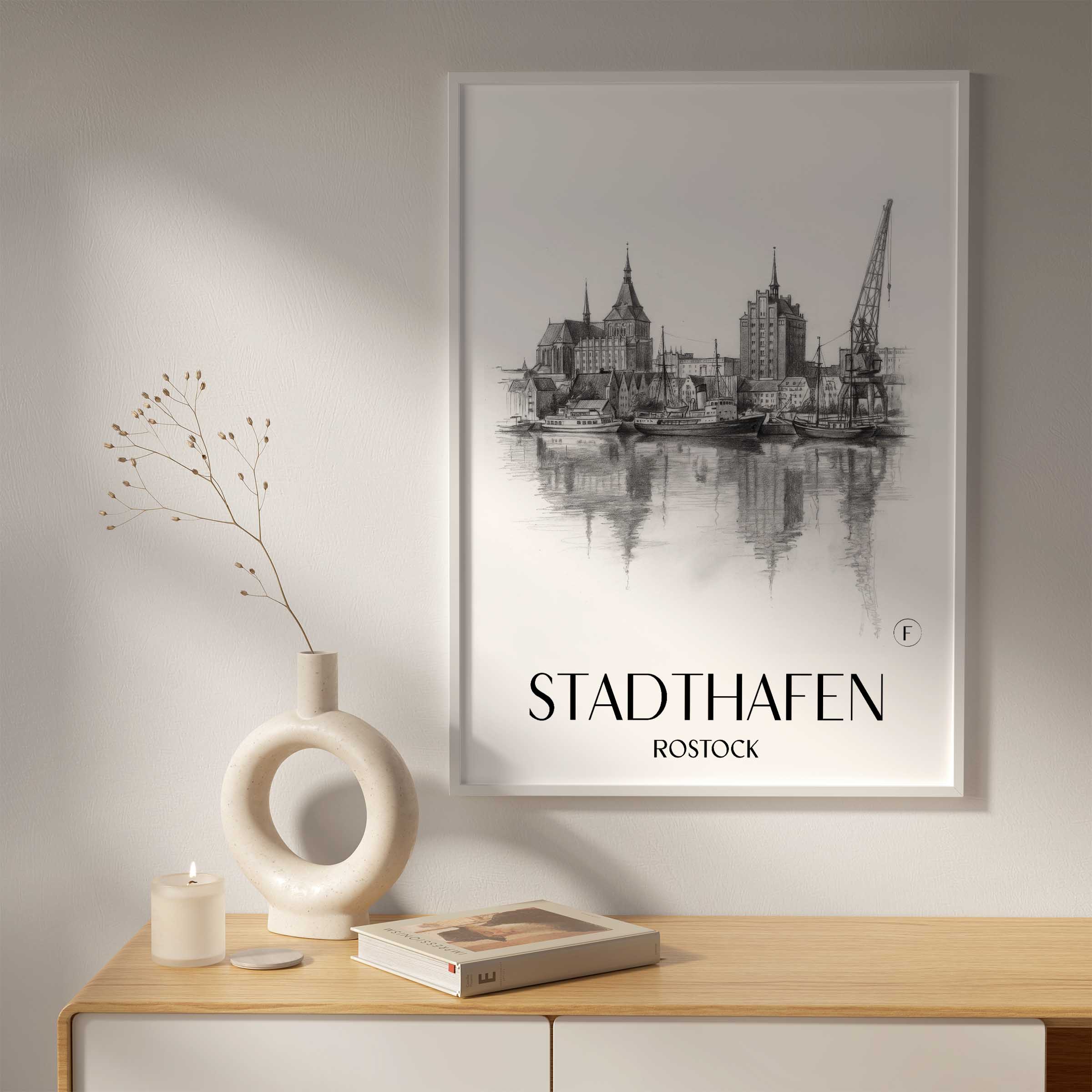stadthafen-rostock-deutschland-poster-bleistift-zeichnung-drawing