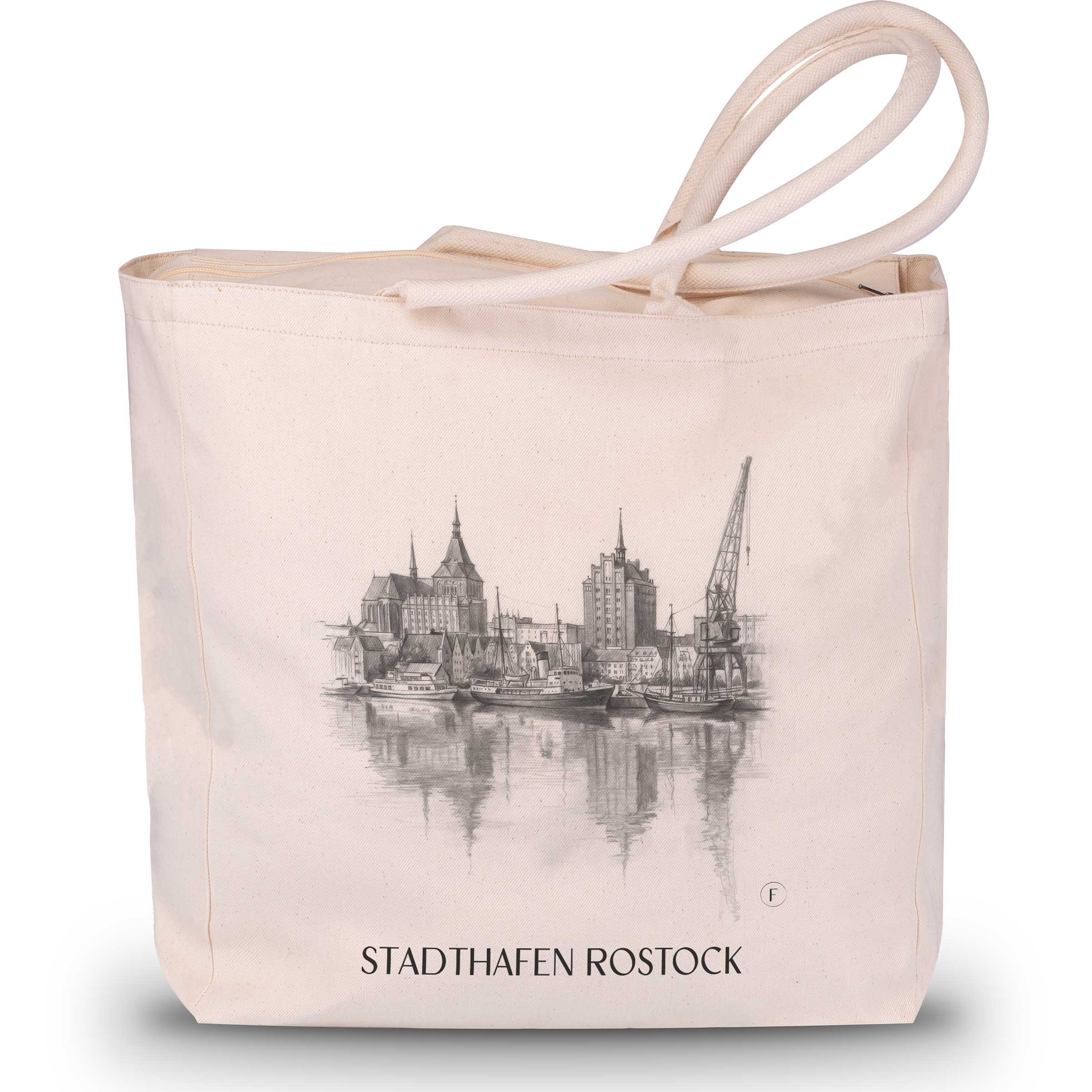 stadthafen-rostock-deutschland-einkaufstasche-bleistift-zeichnung-drawing