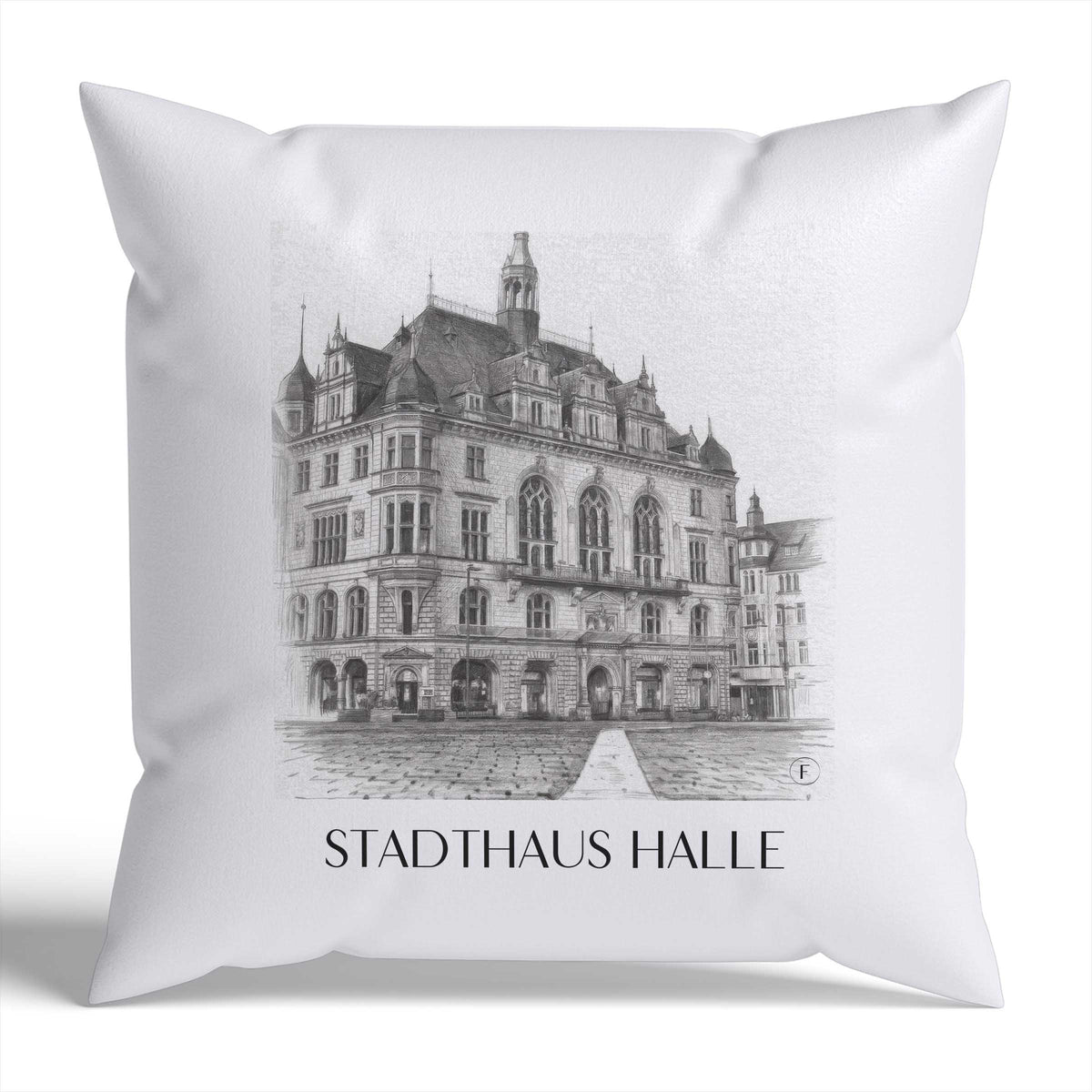 stadthaus-halle-deutschland-kissenbezug-bleistift-zeichnung-drawing