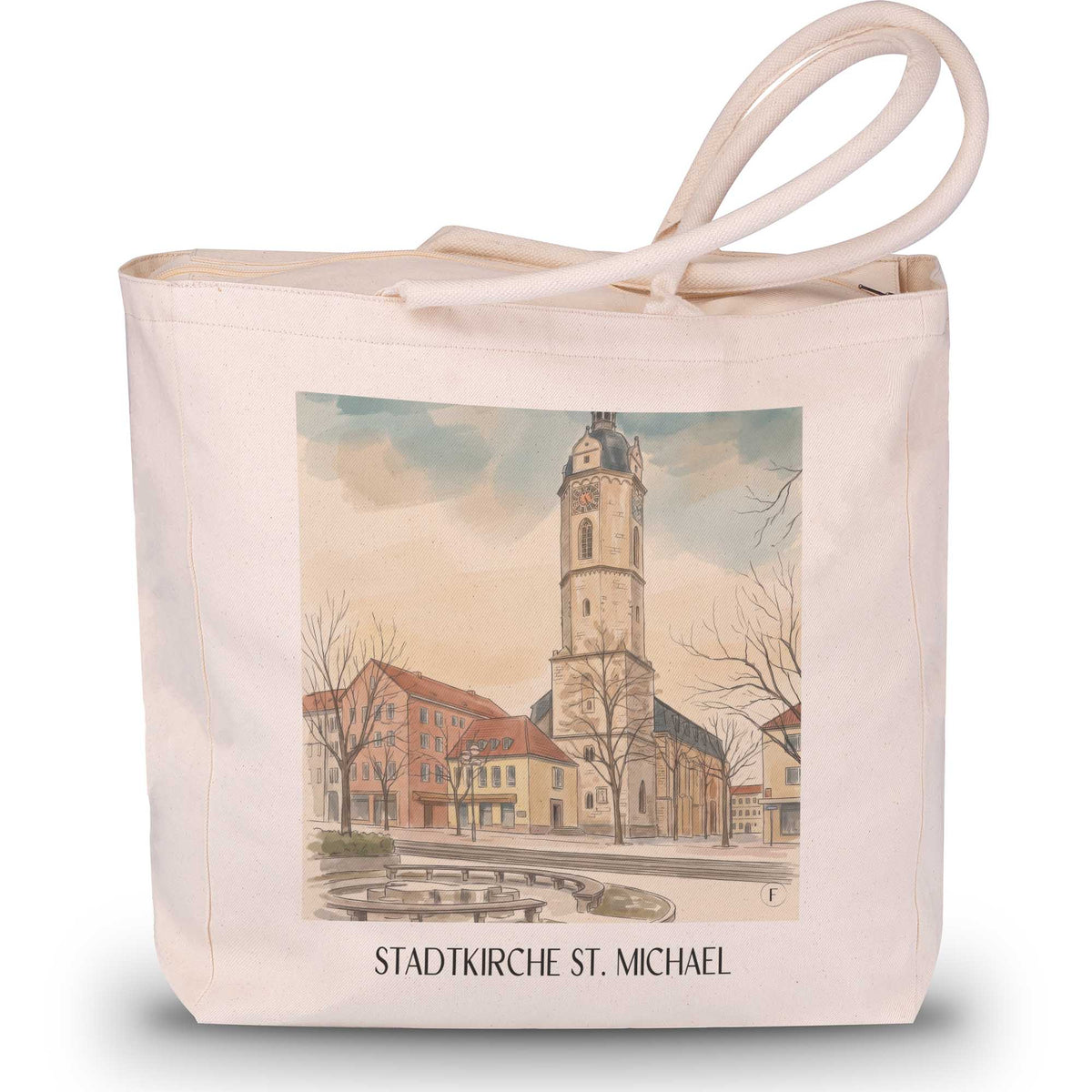 stadtkirche-st.-michael-jena-deutschland-einkaufstasche-aquarell