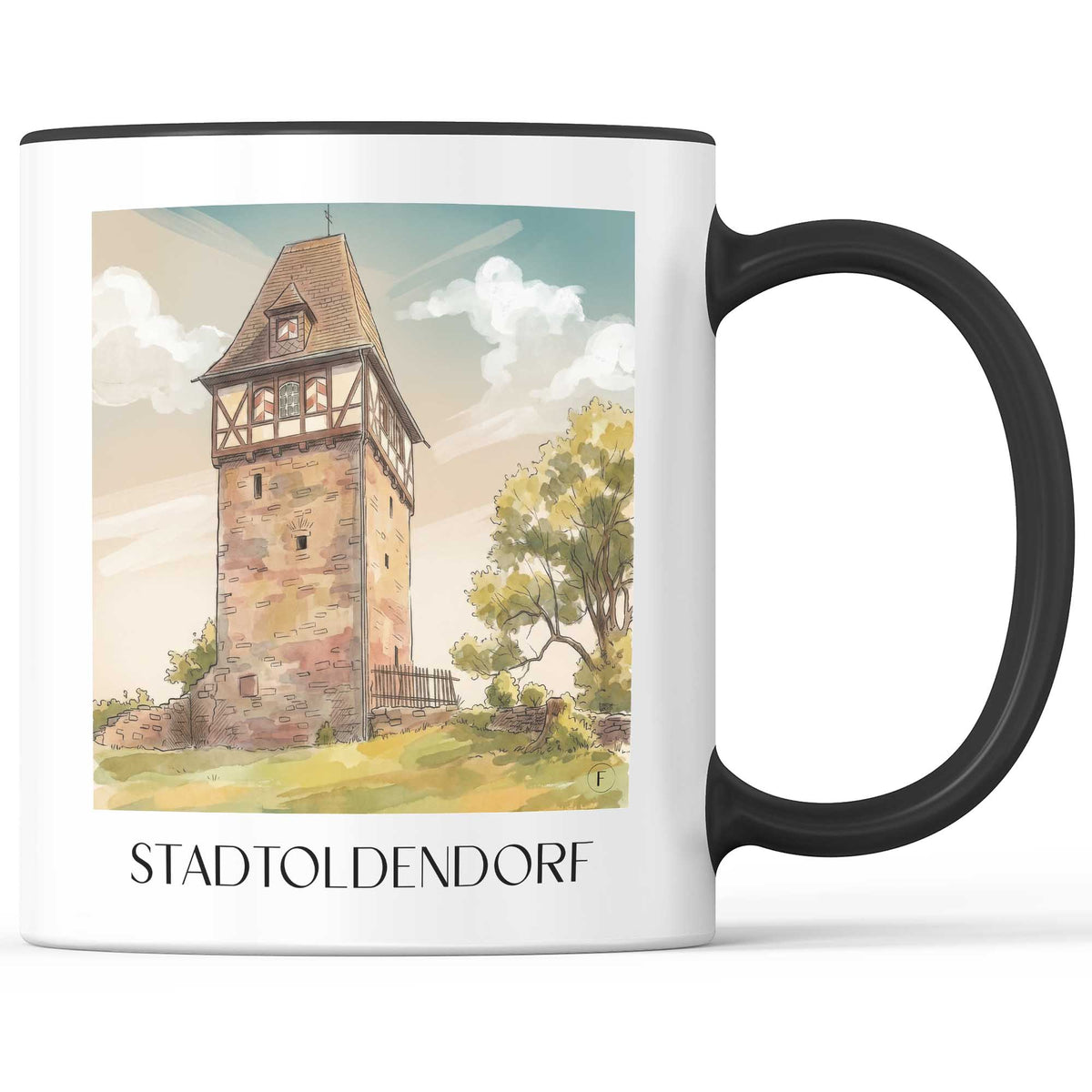 stadtoldendorf-niedersachsen-deutschland-kaffeebecher-aquarell