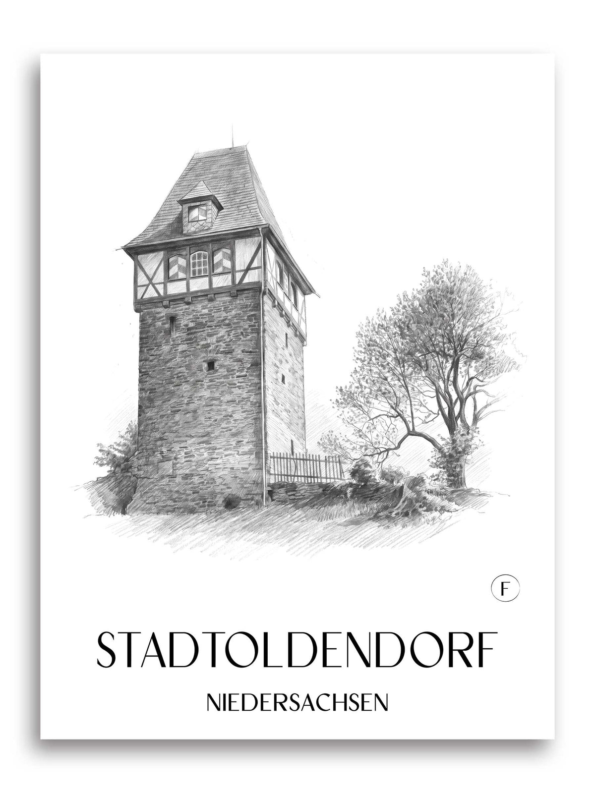 stadtoldendorf-niedersachsen-deutschland-poster-bleistift-zeichnung-drawing