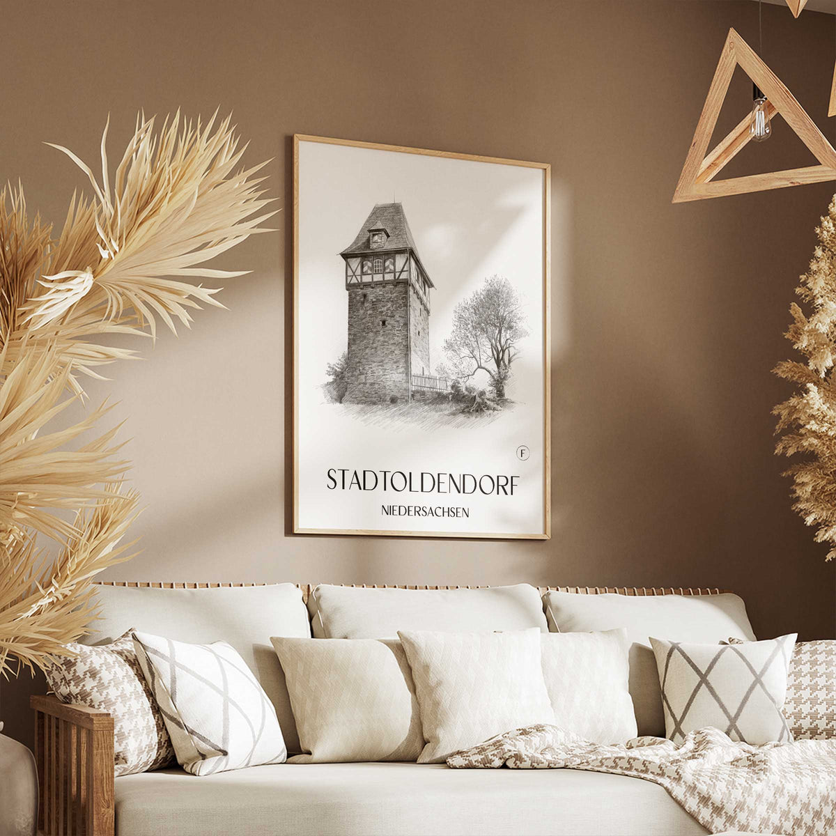 stadtoldendorf-niedersachsen-deutschland-poster-bleistift-zeichnung-drawing