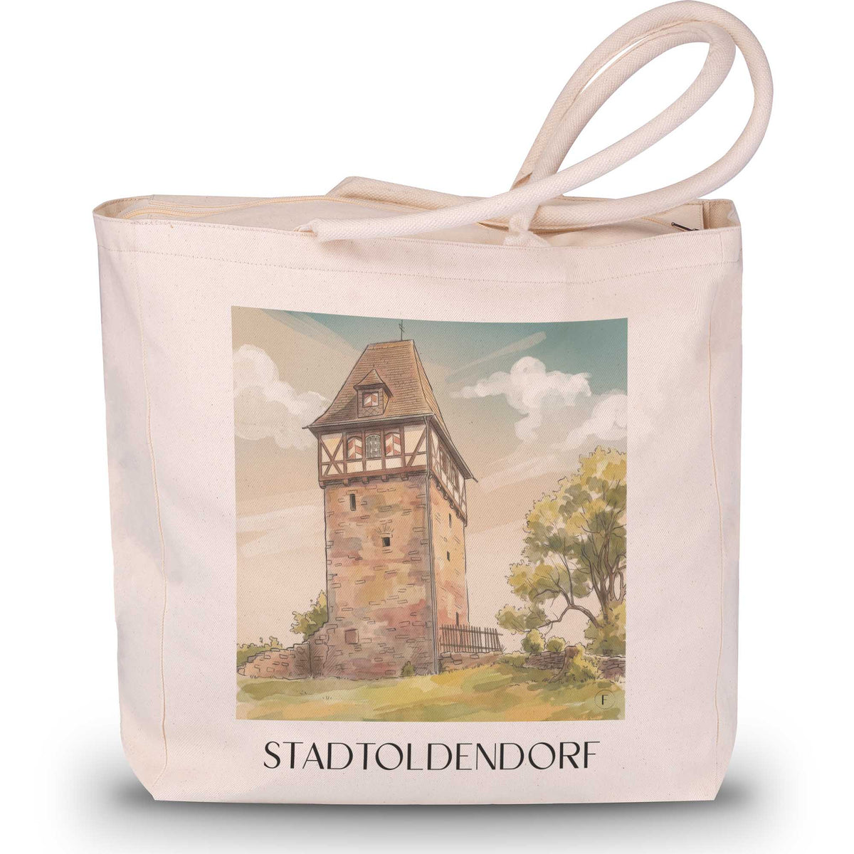 stadtoldendorf-niedersachsen-deutschland-einkaufstasche-aquarell
