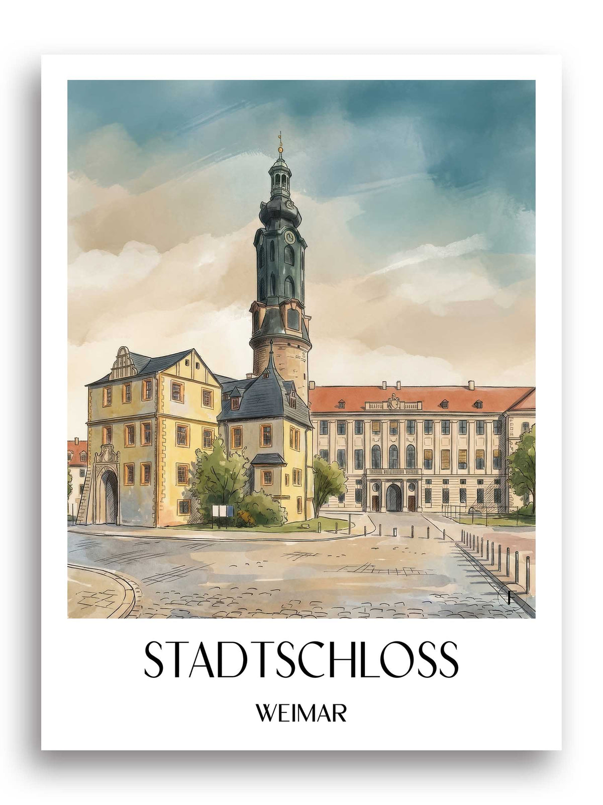 stadtschloss-weimar-deutschland-poster-aquarell