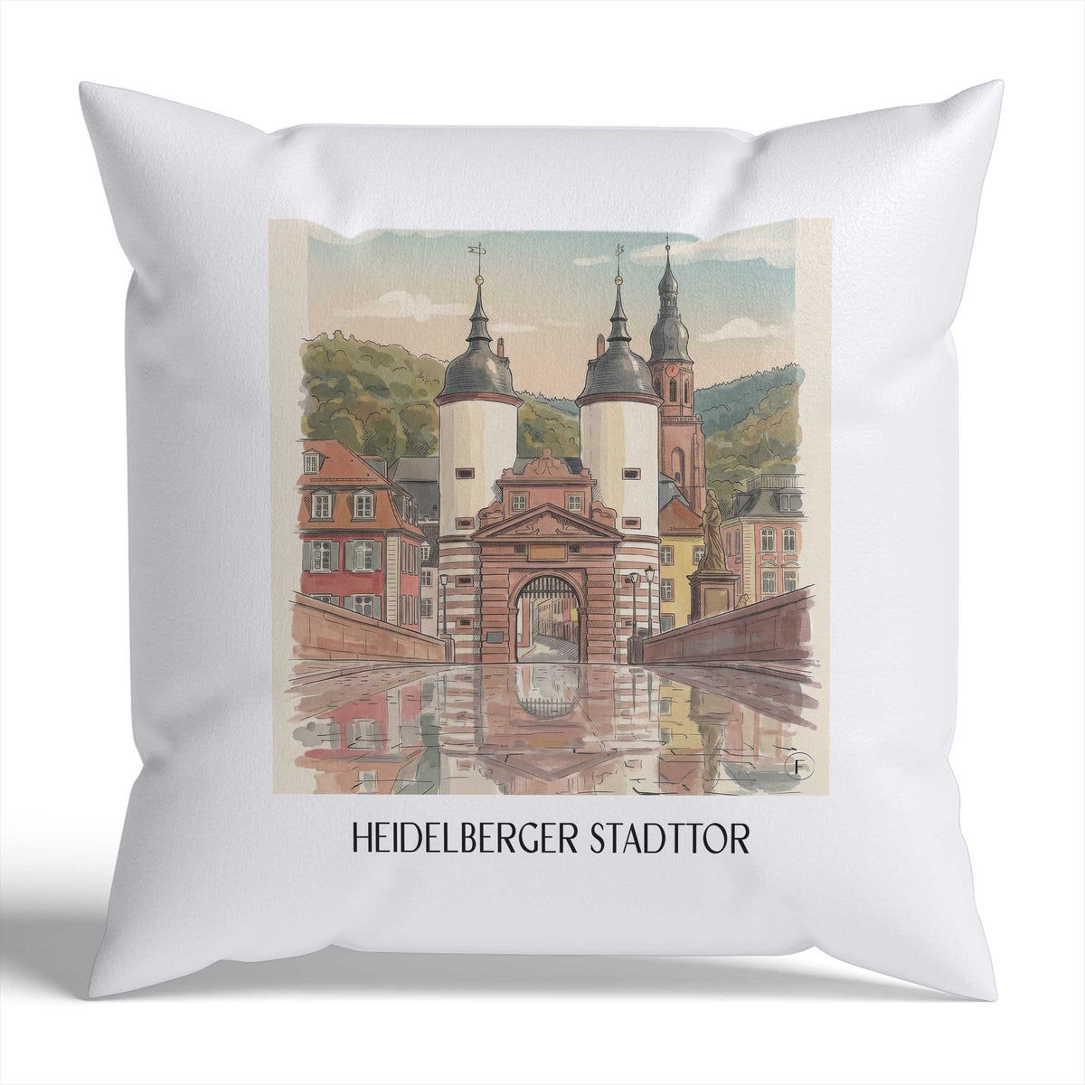 stadttor-heidelberg-deutschland-kissenbezug-aquarell